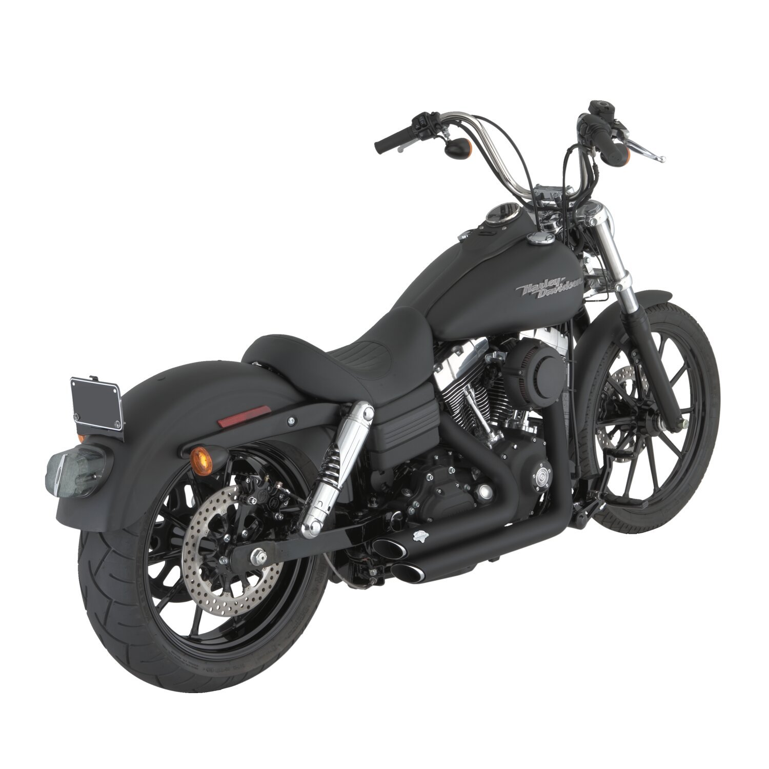 Vance & Hines, 2-1/2" Shortshots staggered exh, Black, Matte