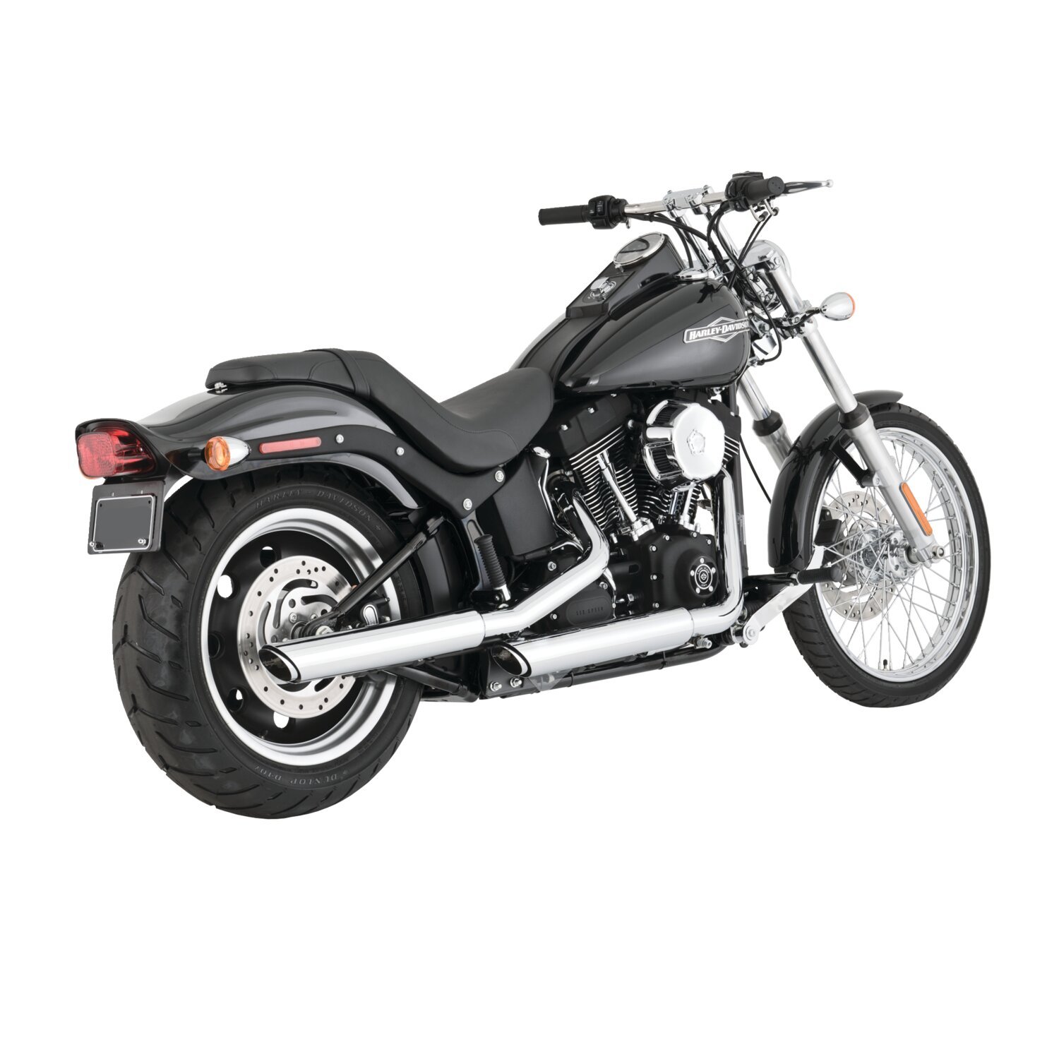 Vance & Hines, 3" twin slash slip-on mufflers. chrome