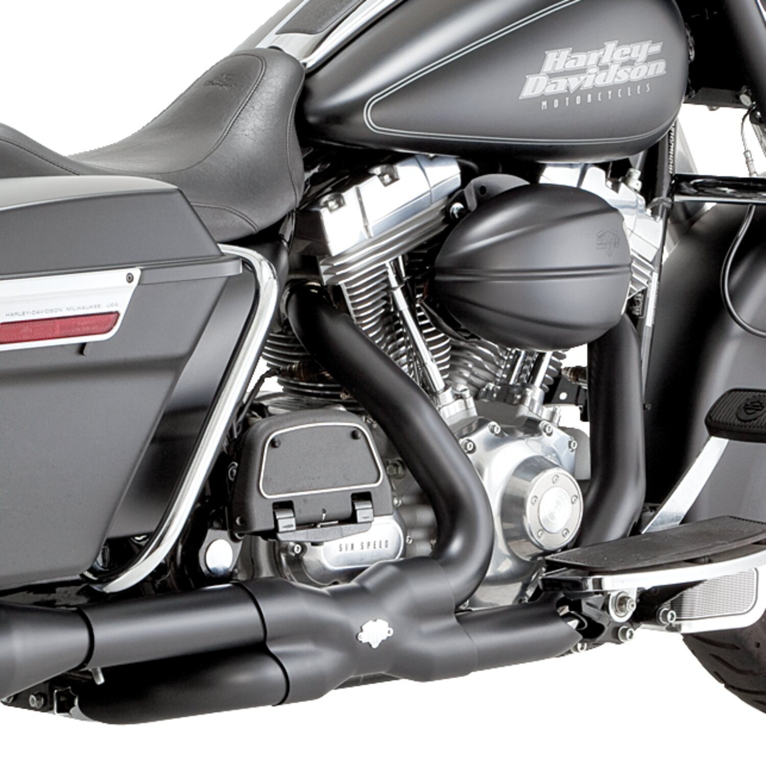 Vance & Hines, Power dual crossover head pipes, Black, Matte