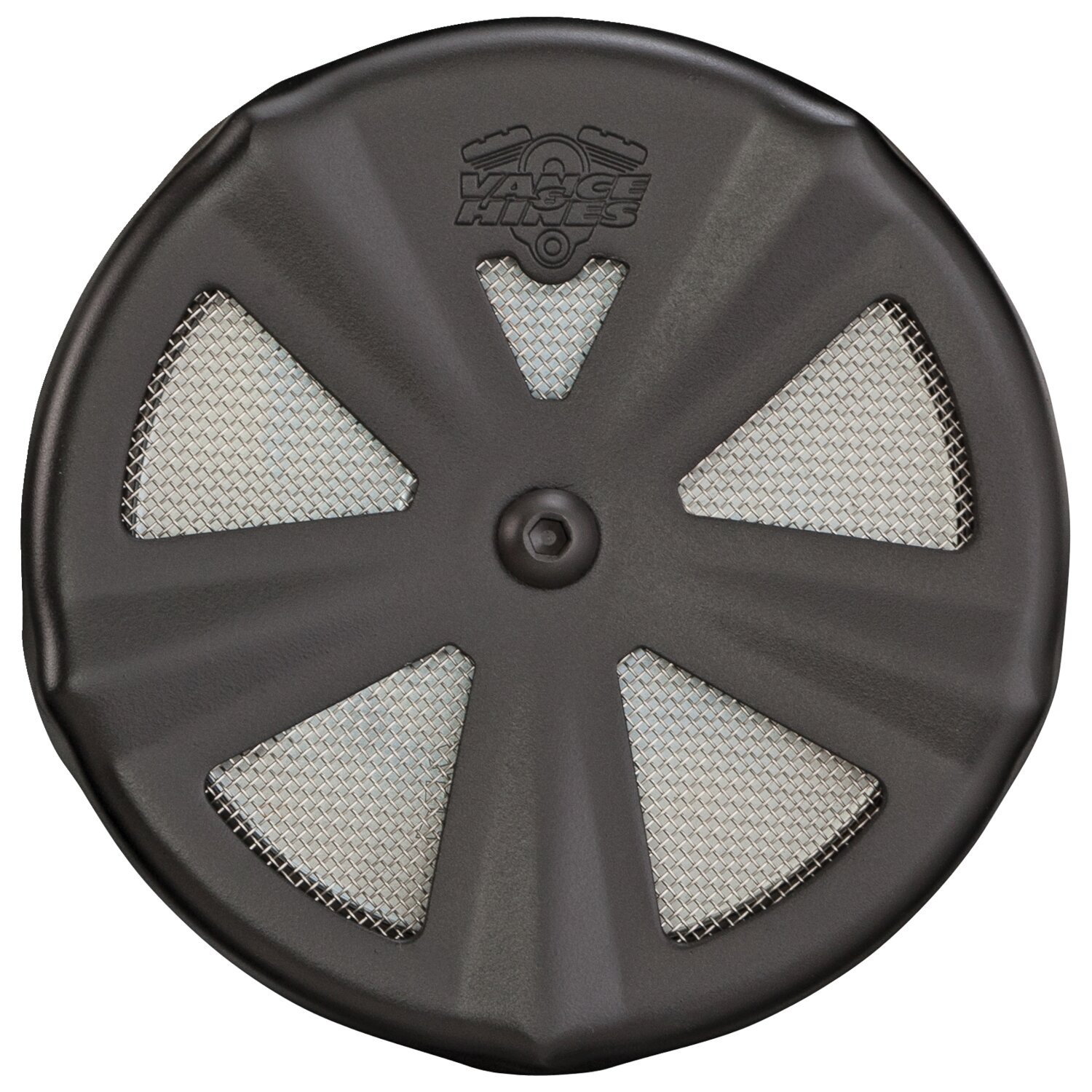 Vance & Hines, VO2 skull aircleaner cover crown, Black, Gloss