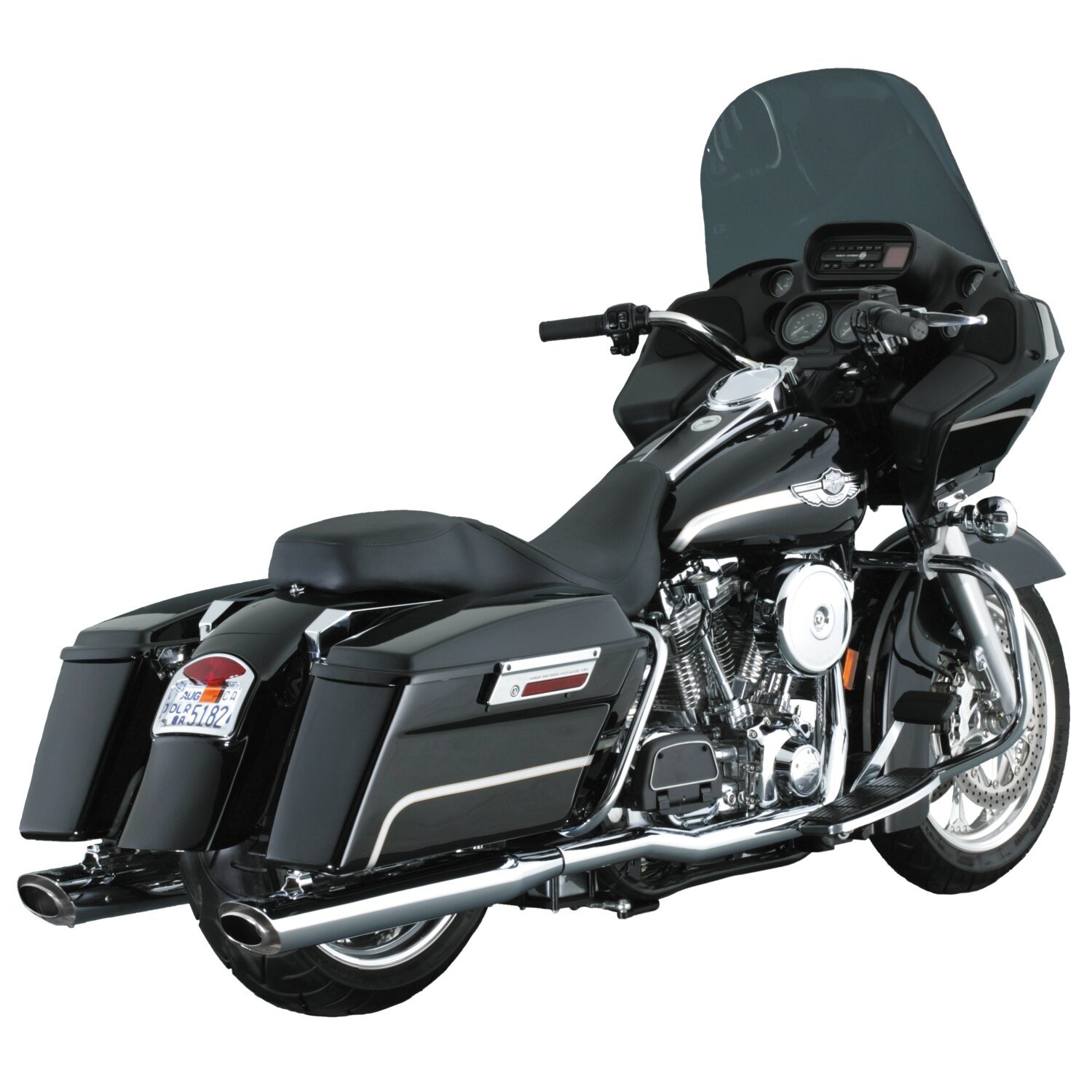 Vance & Hines, Dresser duals crossover head pipes, Chrome