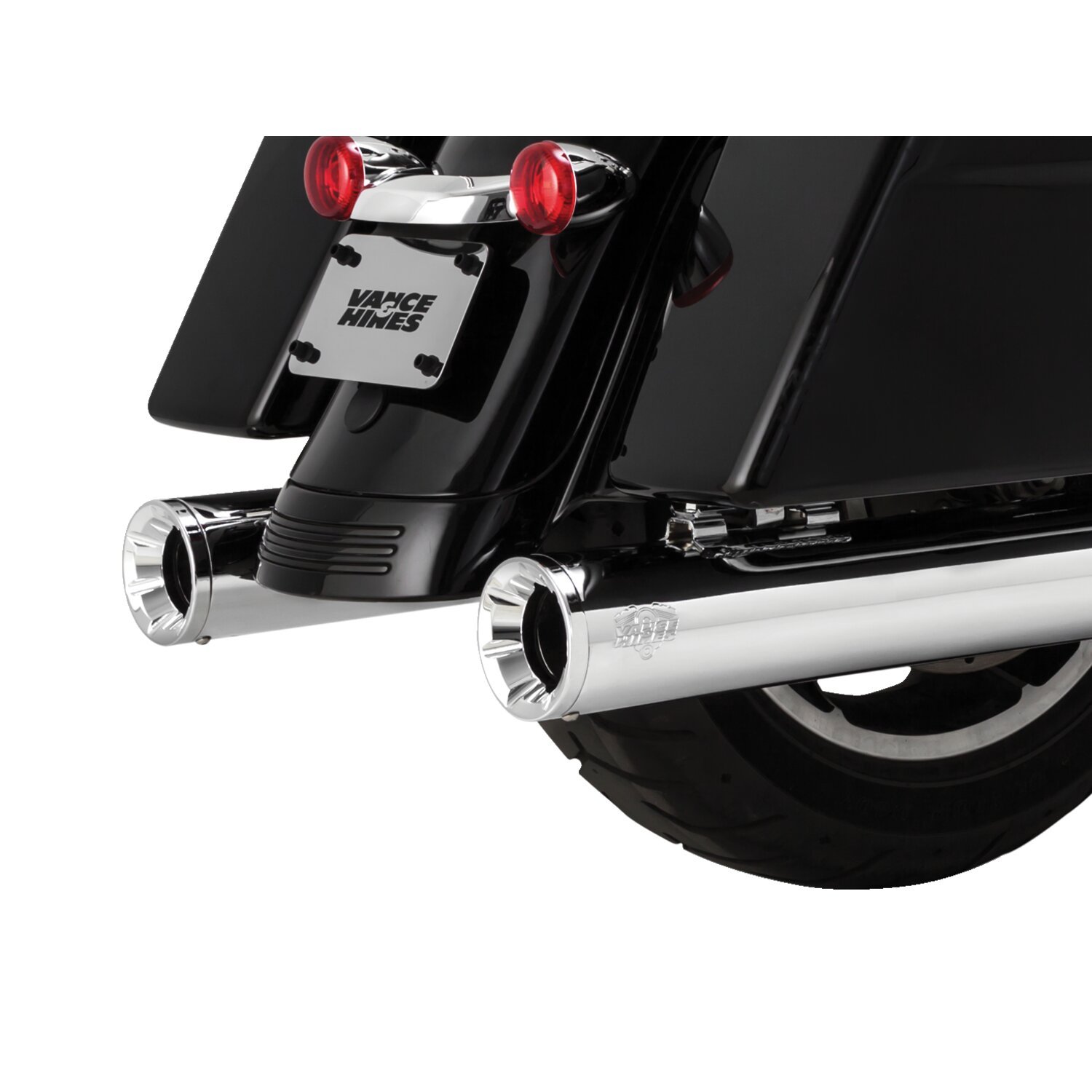 Vance & Hines, 4" Eliminator 400 slip-on mufflers, Chrome