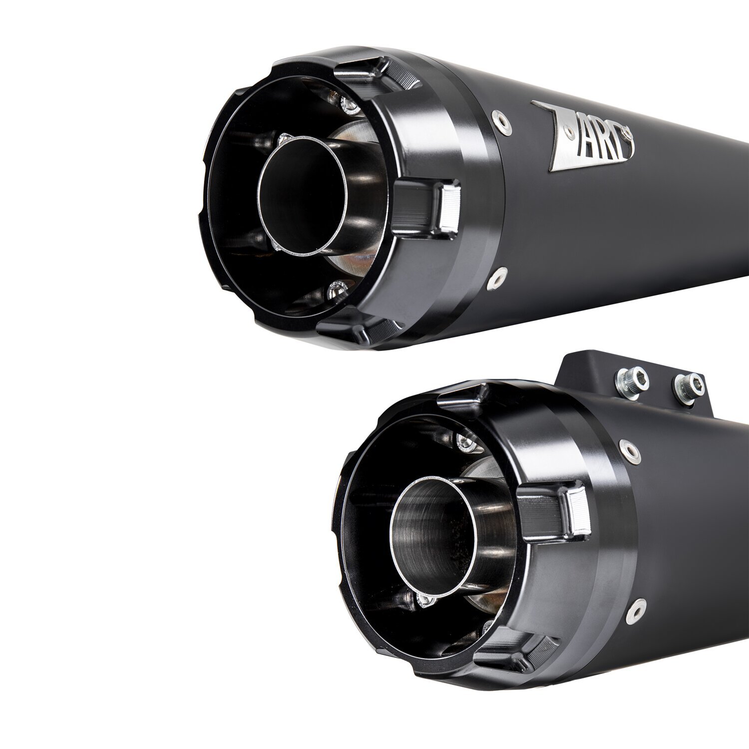 Zard, M8 Softail 2-2 slip-on muffler set, Black, Matte