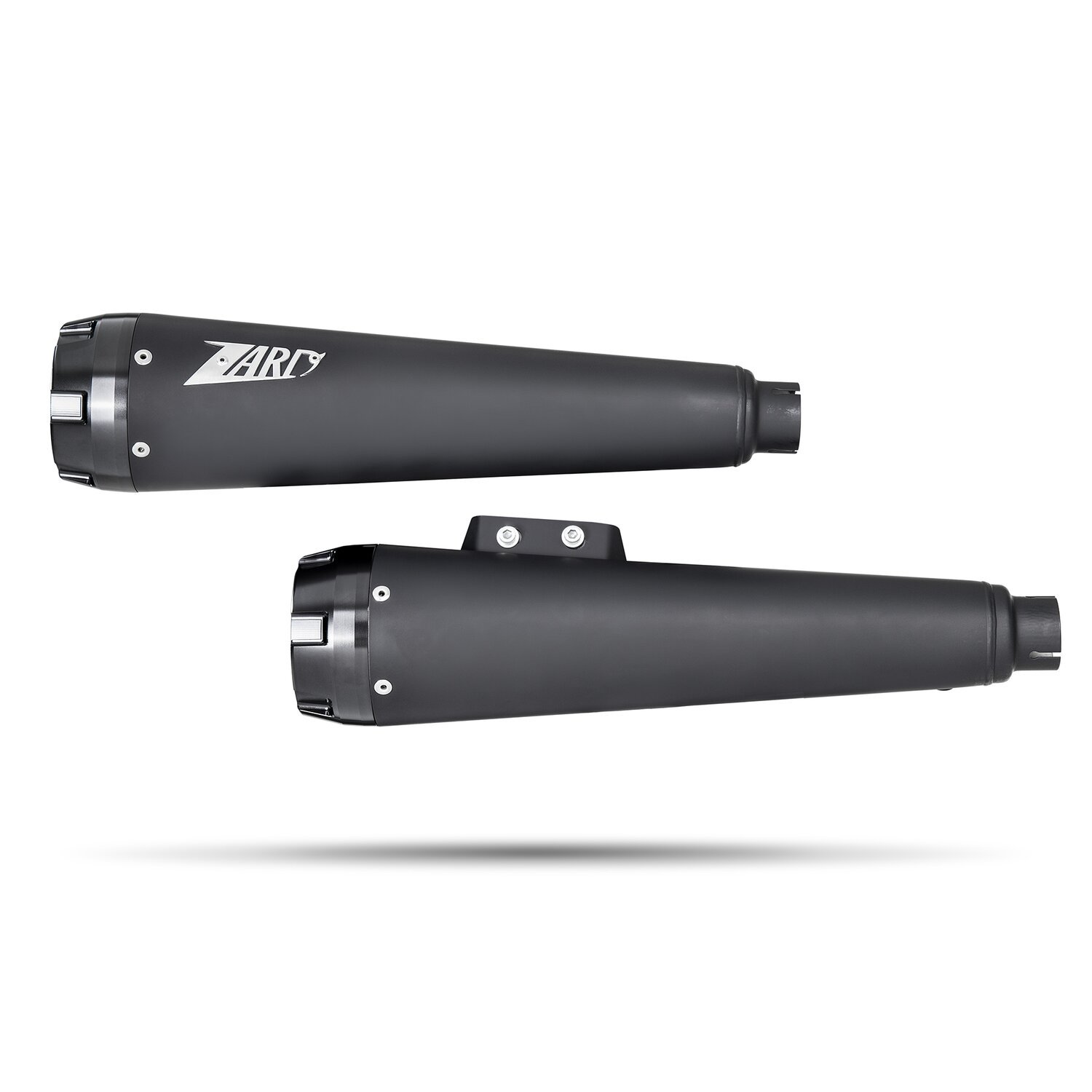 Zard, M8 Softail 2-2 slip-on muffler set, Black, Matte
