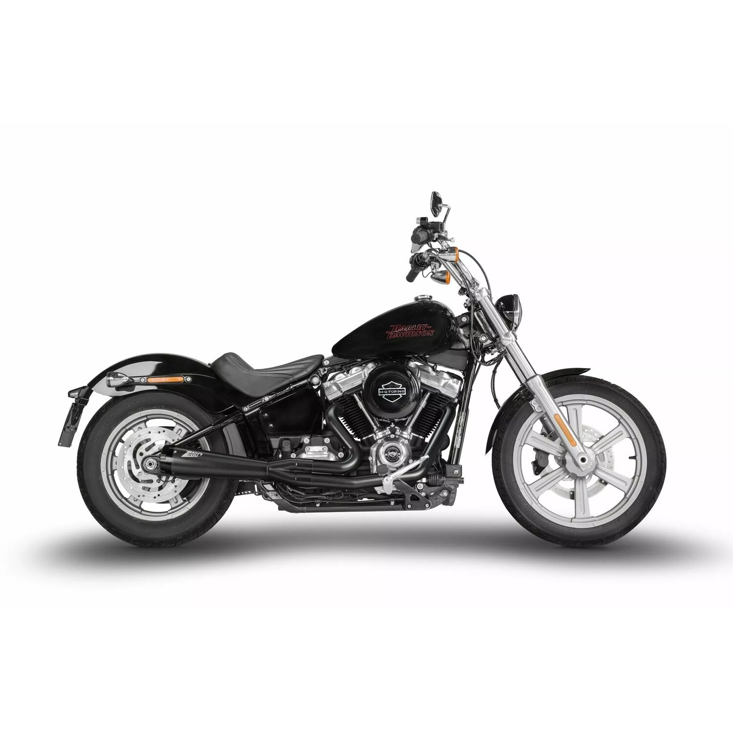 Zard, M8 Softail 2-1 Full kit exhaust system, Black, Matte