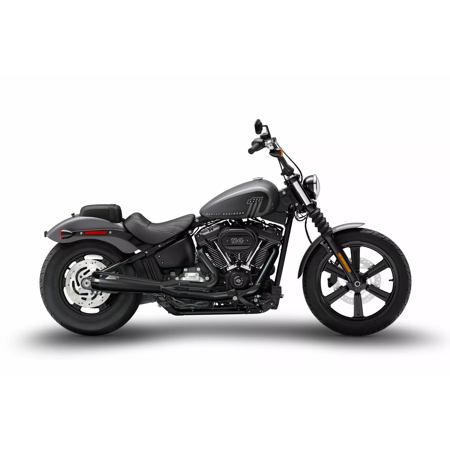 Zard, M8 Softail 2-1 Full kit exhaust system, Black, Matte