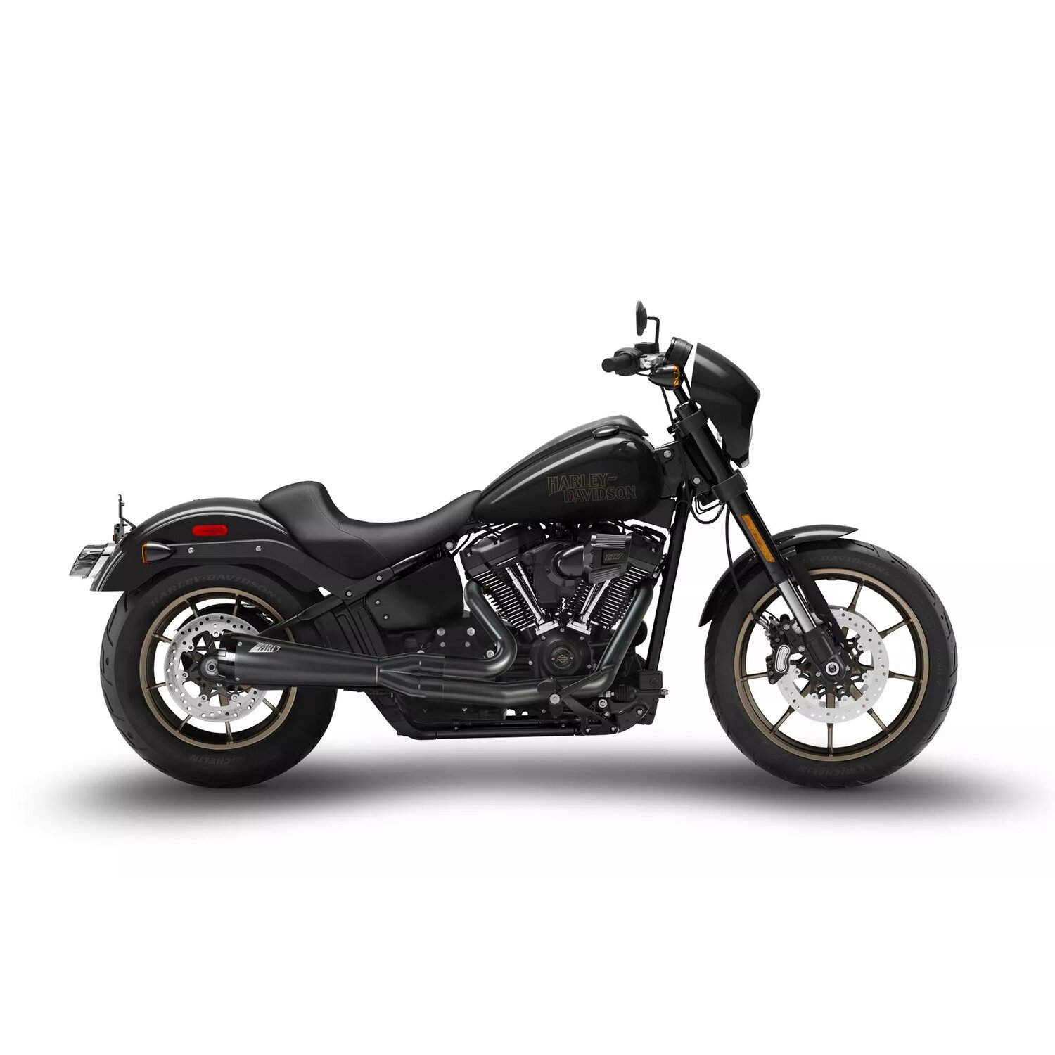 Zard, M8 Softail 2-1 Full kit exhaust system, Black, Matte