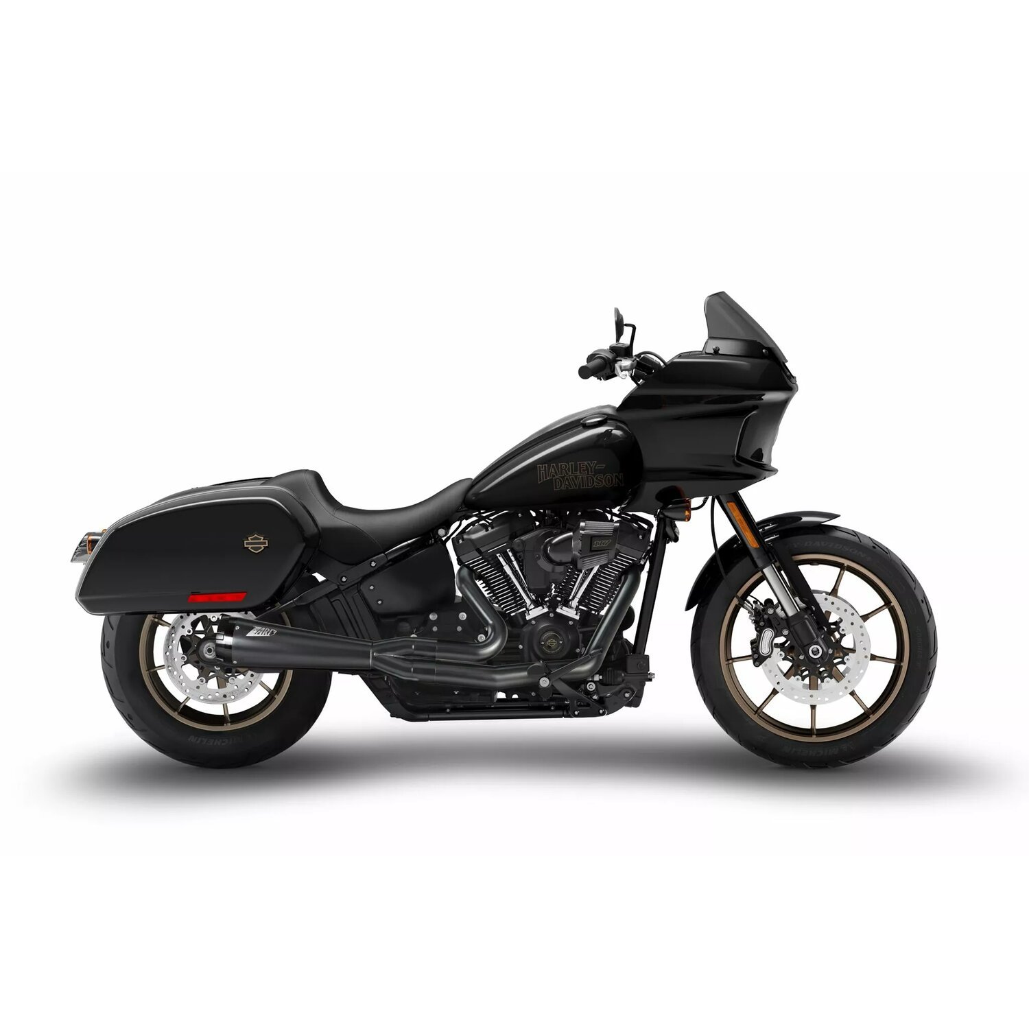 Zard, M8 Softail 2-1 Full kit exhaust system, Black, Matte