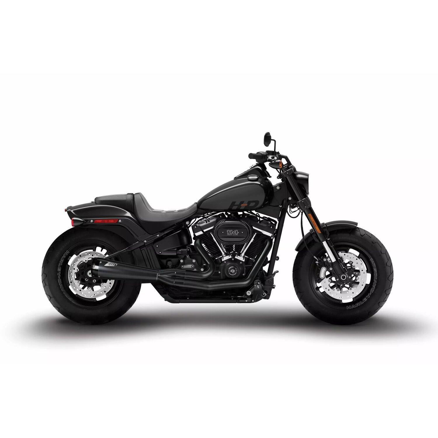 Zard, M8 Softail 2-1 Full kit exhaust system, Black, Matte