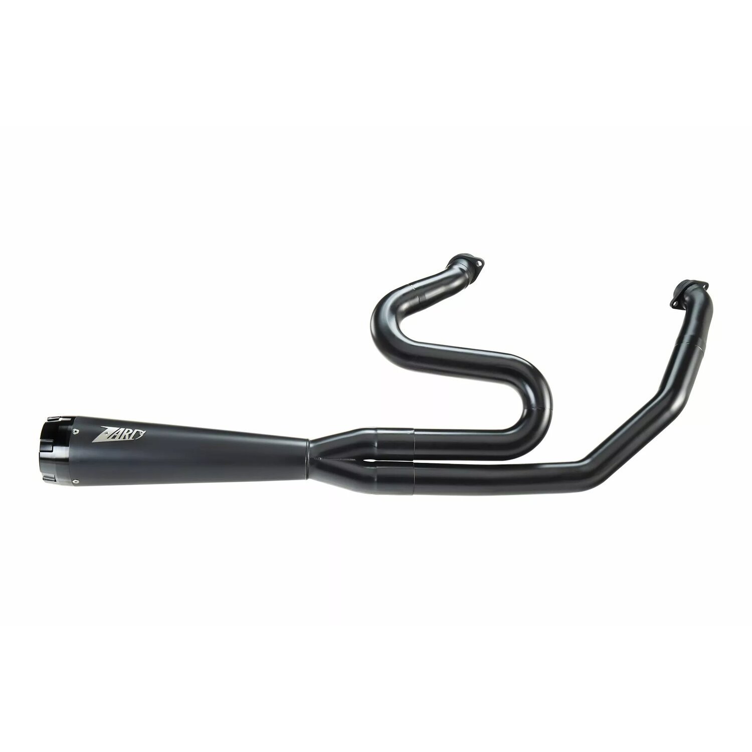 Zard, 2-1 stainless M8 Touring exhaust system, Black, Matte