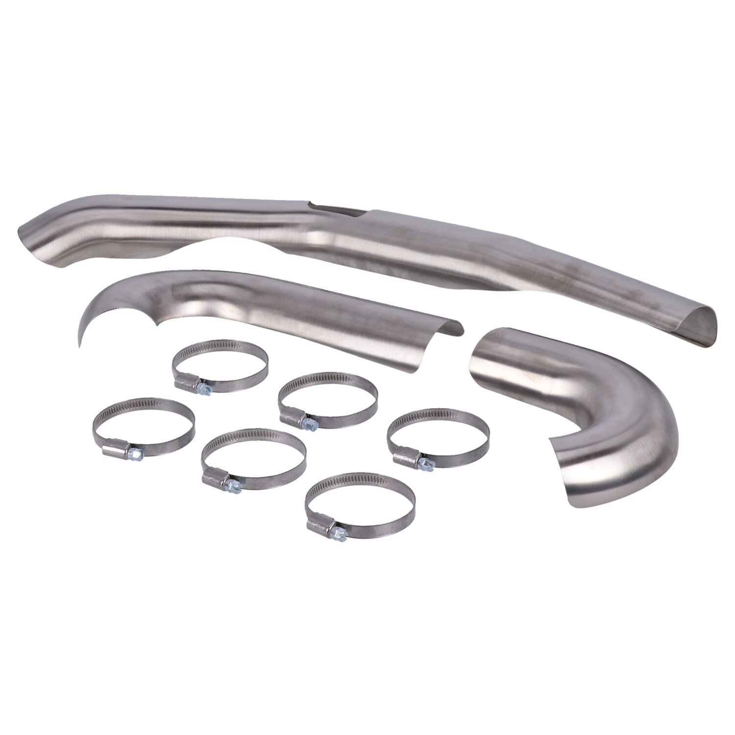 Zard, header heat shield set, Polished