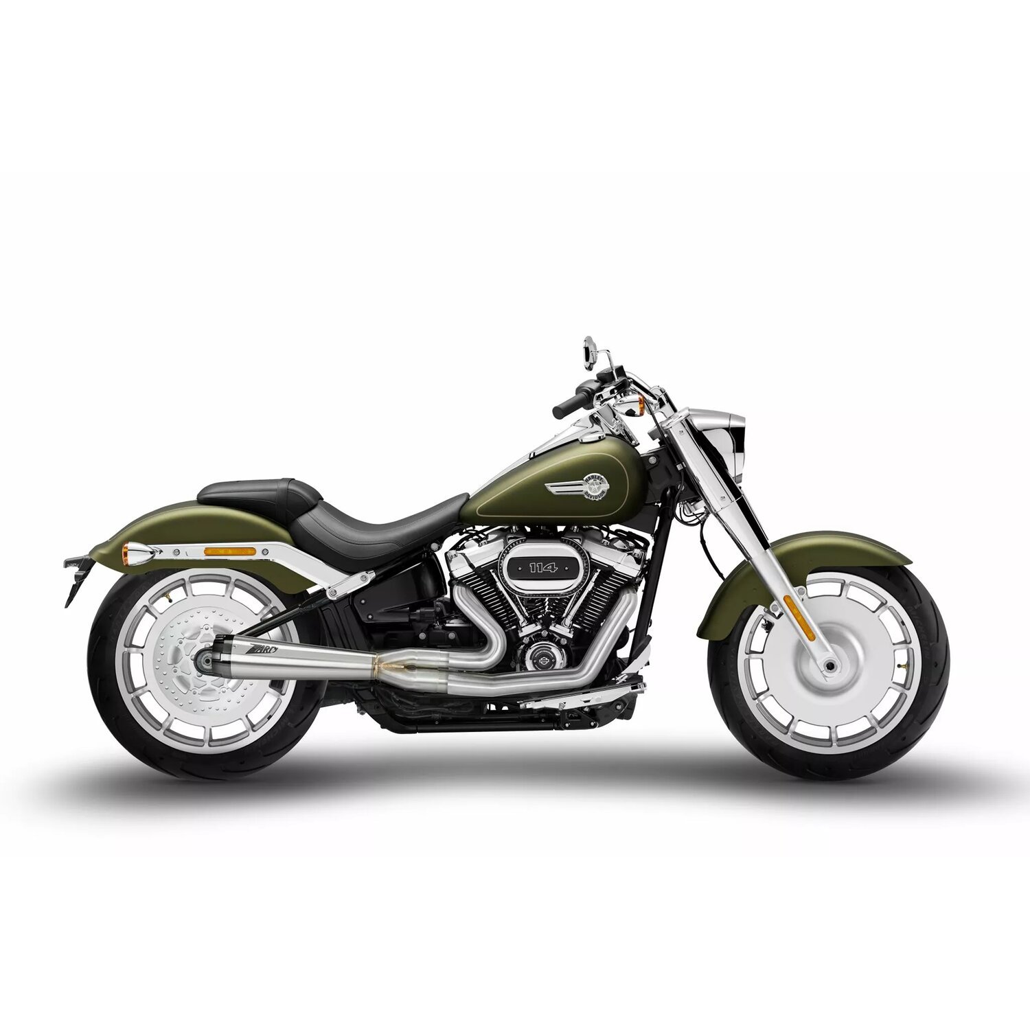 Zard, M8 Softail 2-1 Short Cone exhaust system. Plain