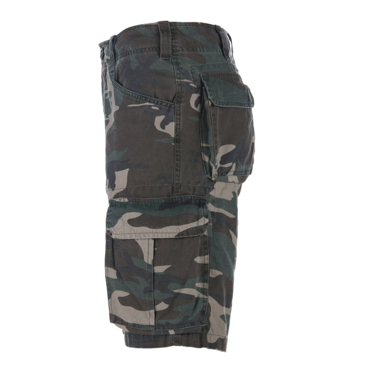 Army Surplus Cargo short, woodland stonewashed Green, XL, Washed