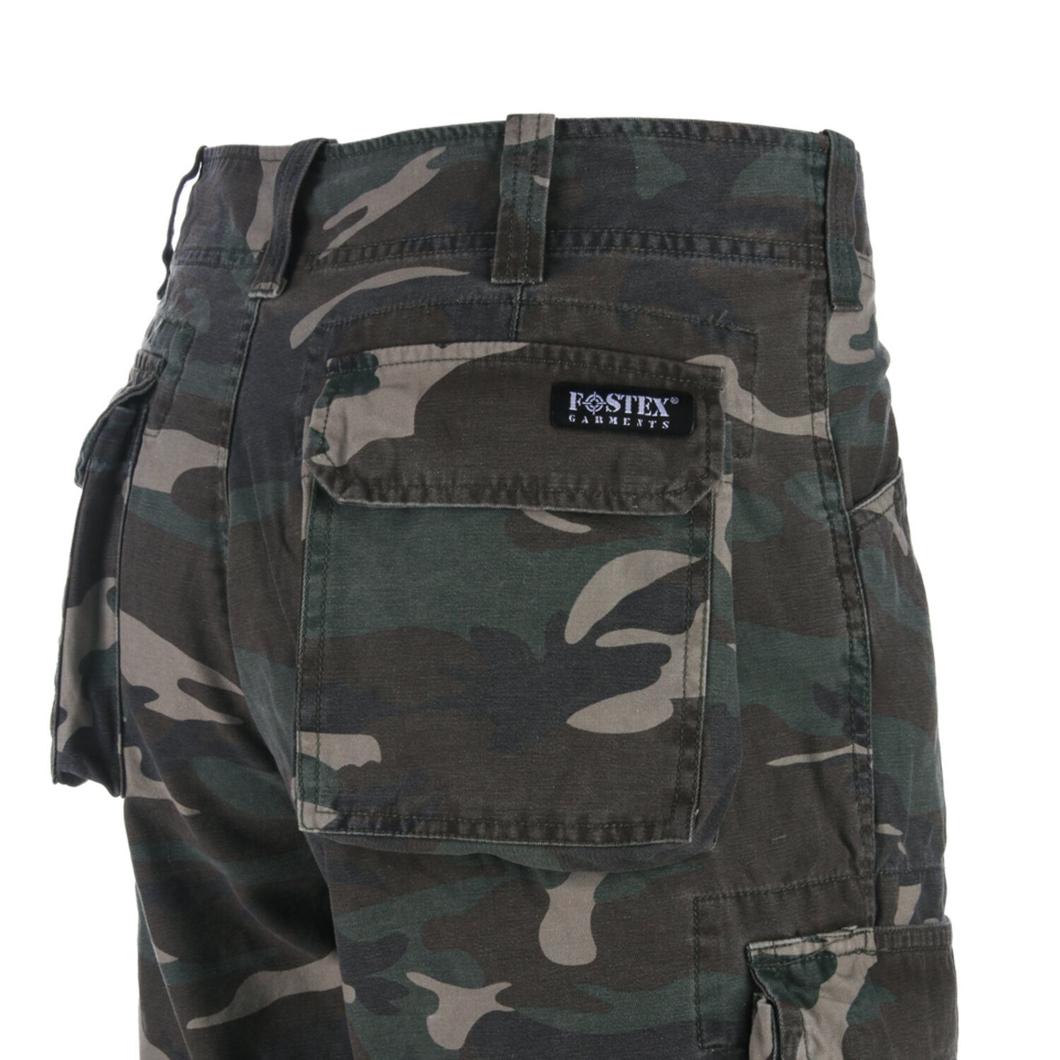Army Surplus Cargo short, woodland stonewashed Green, M