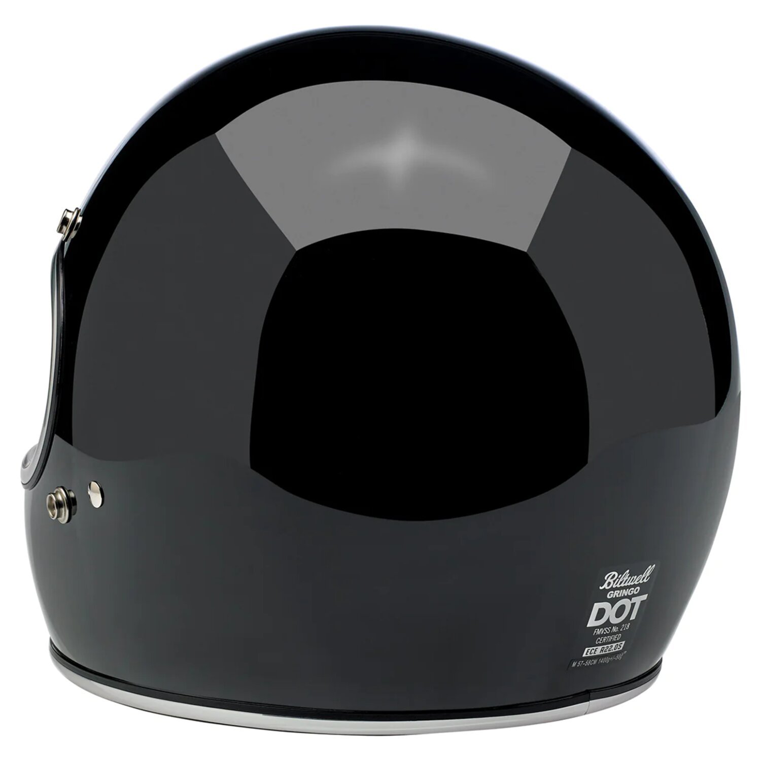 Biltwell Gringo helmet, Black, XS, Gloss