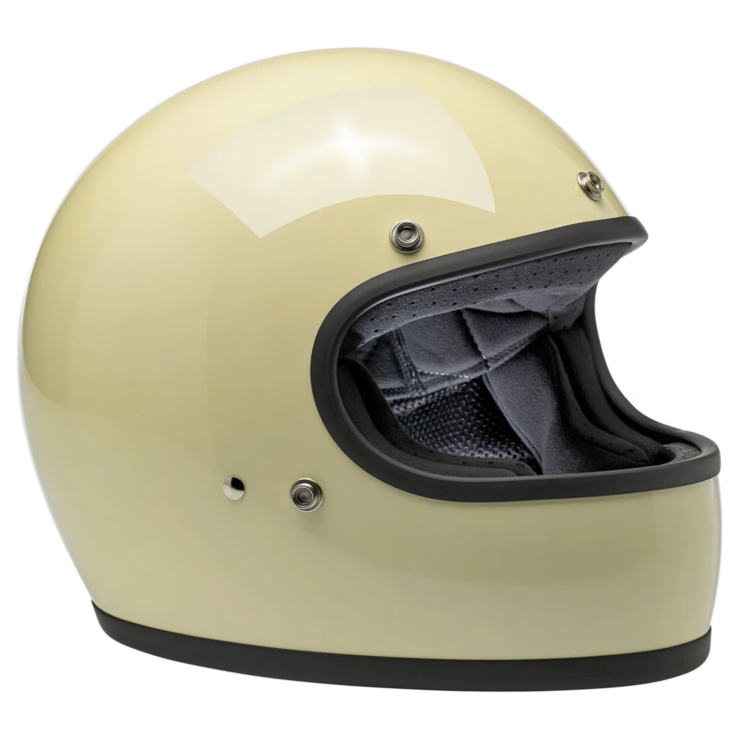 Biltwell Gringo helmet, vintage White, White, XS, Gloss