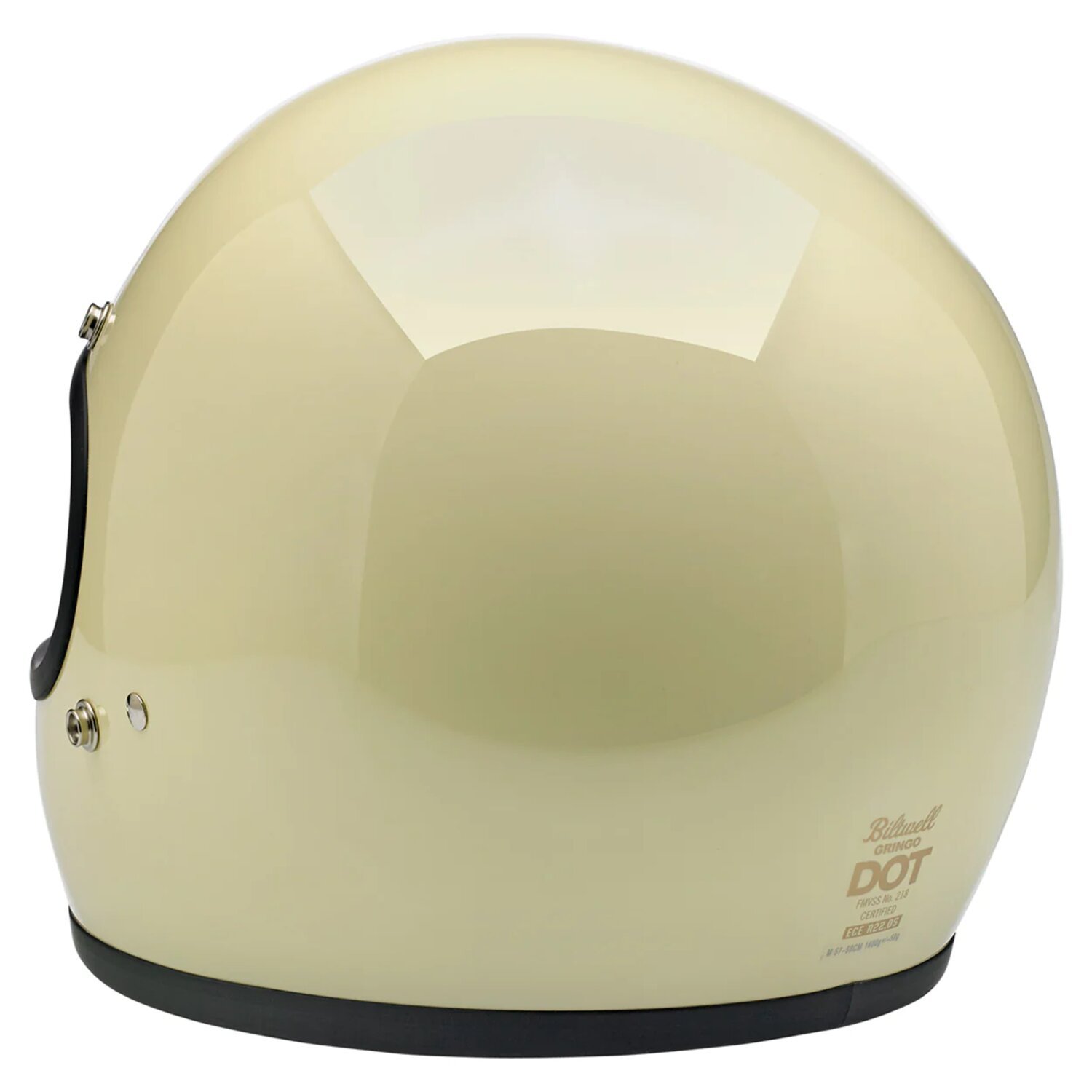 Biltwell Gringo helmet, vintage White, White, XS, Gloss