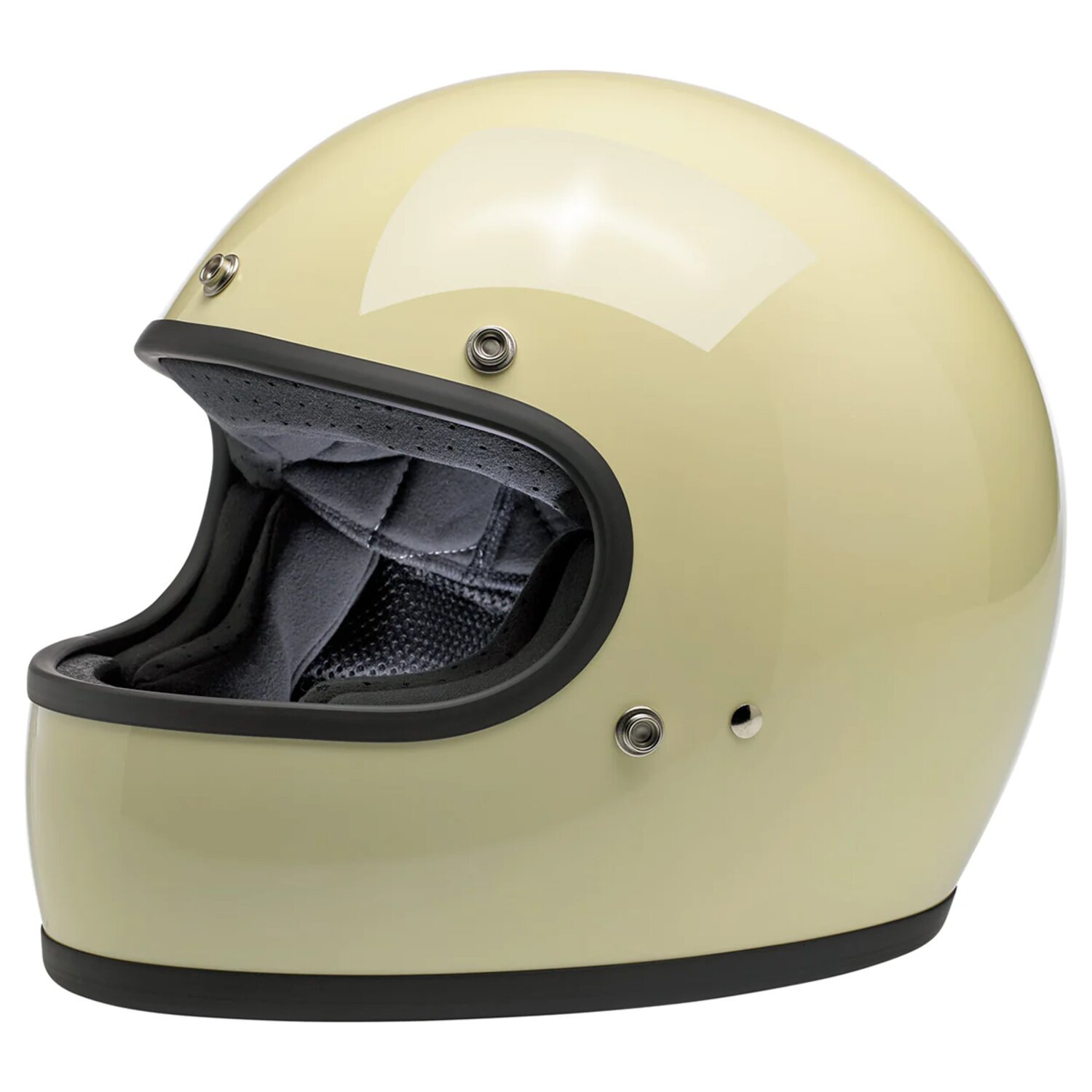 Biltwell Gringo helmet, vintage White, White, XS, Gloss