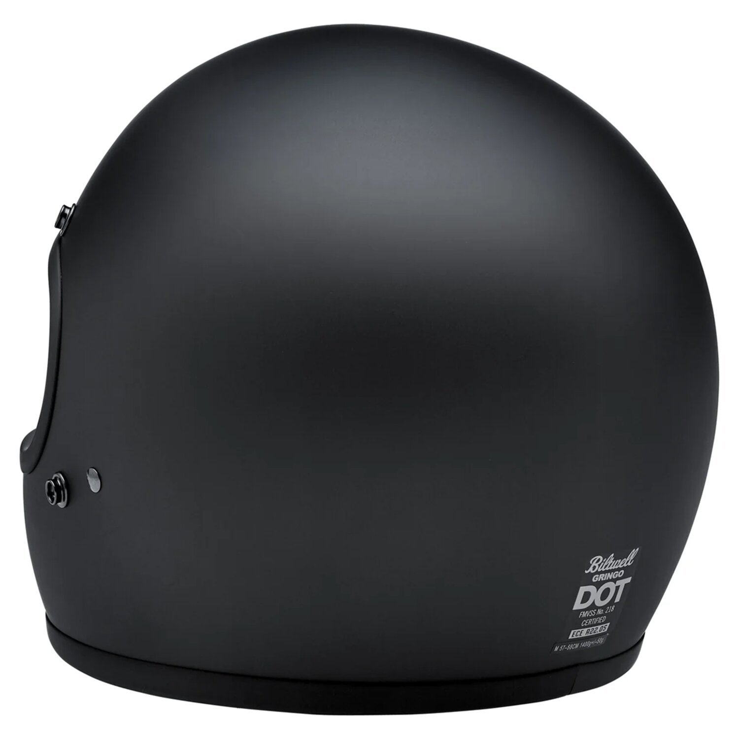 Biltwell Gringo helmet, Black, XL, flat