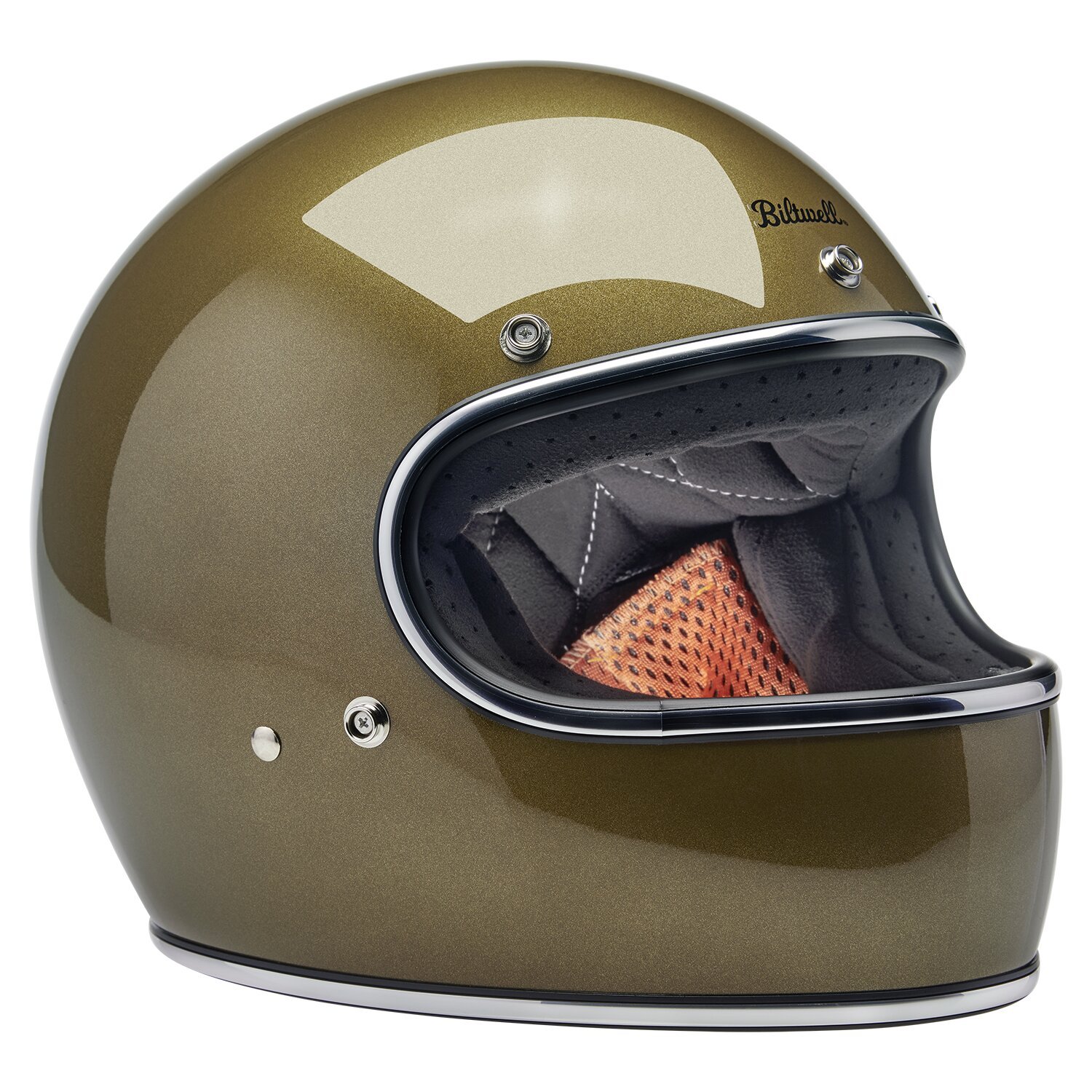 Biltwell Gringo helmet, ugly Gold, Gold, XS, Metallic