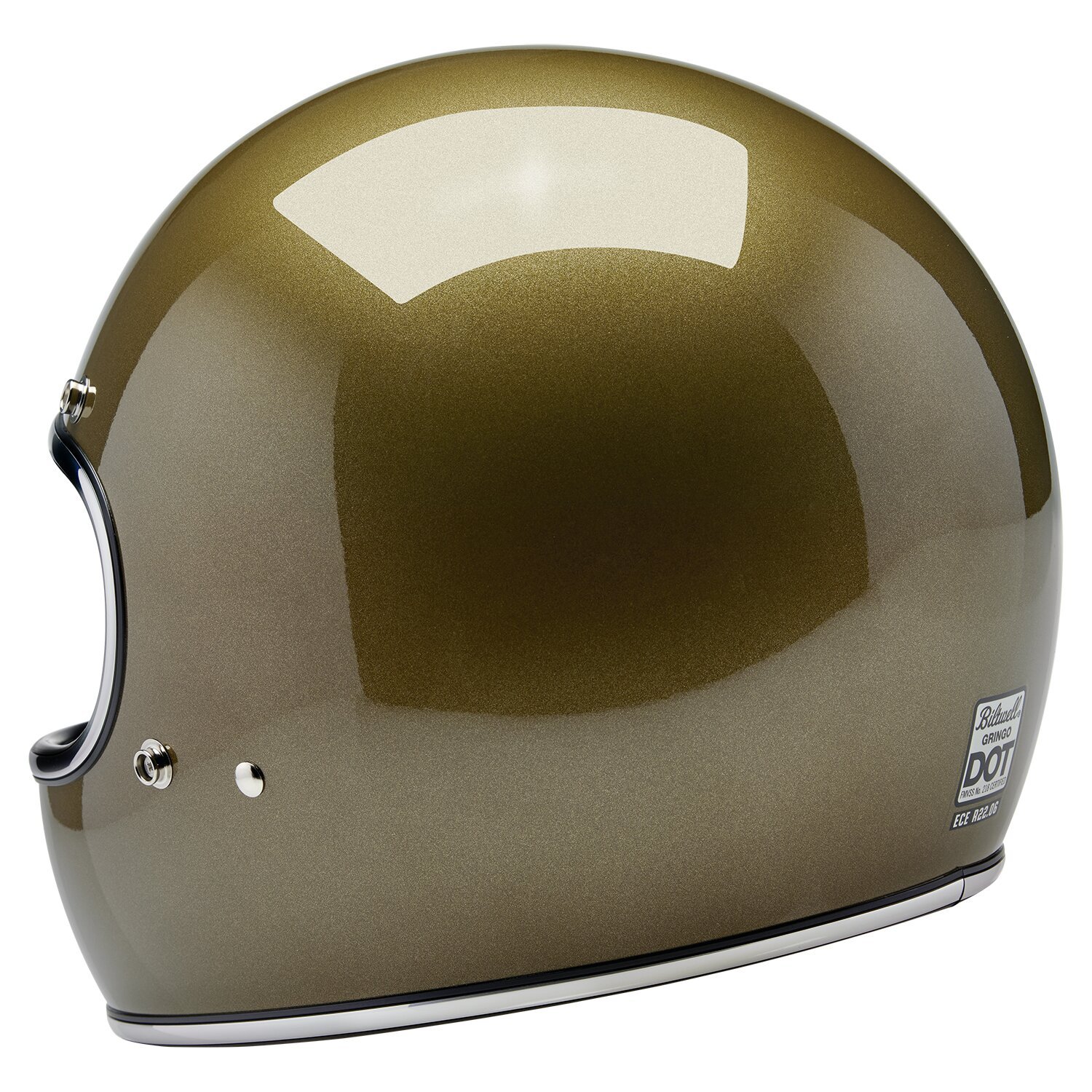 Biltwell Gringo helmet, ugly Gold, Gold, XS, Metallic