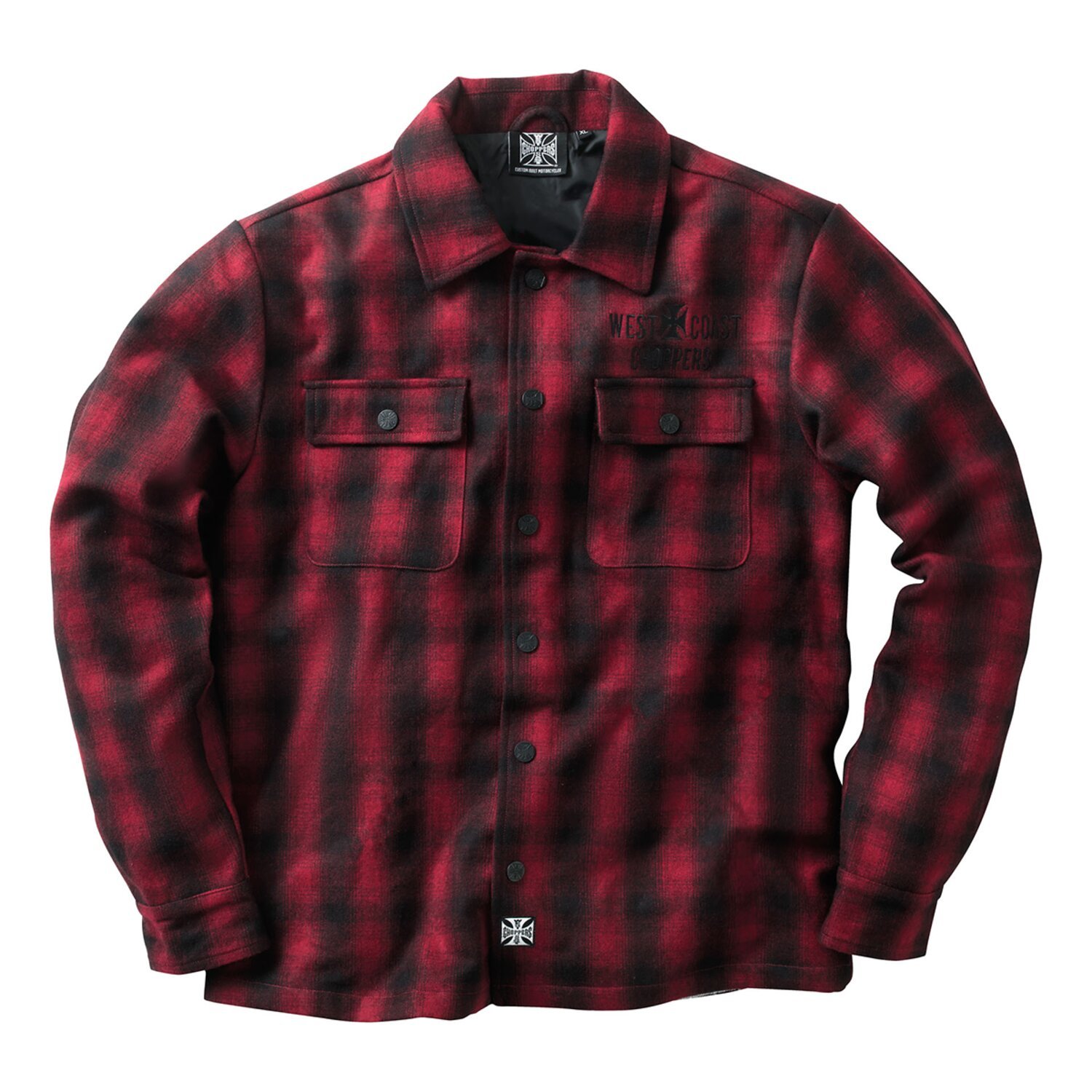 WCC Wool lined Plaidshirt, Red, black, 3XL