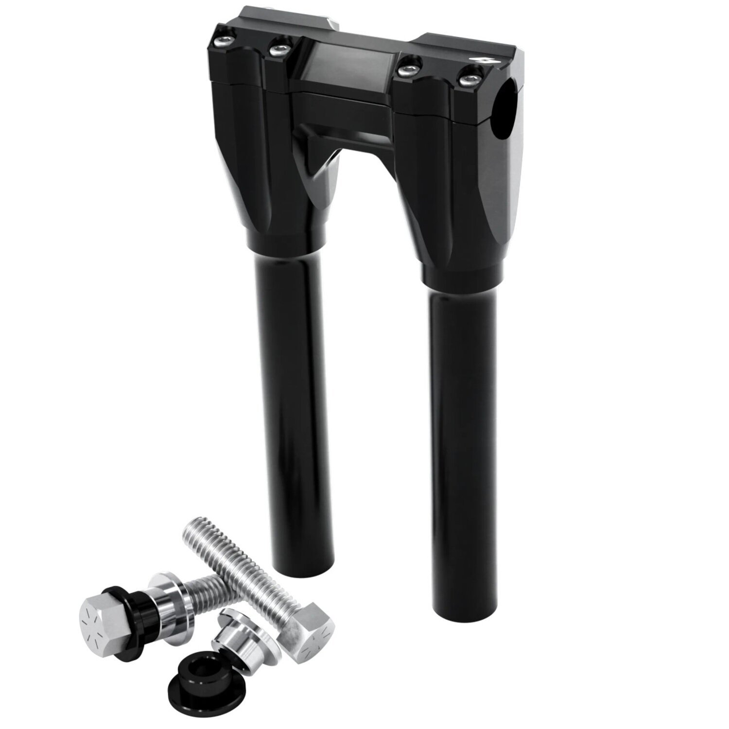 Kraus, Straight Riser set. 10" (250mm) rise, Black, Anodized