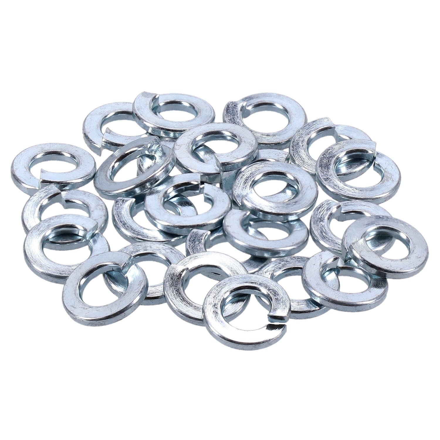 Zinc lockwasher, #8 - 25 pack, Silver, Raw