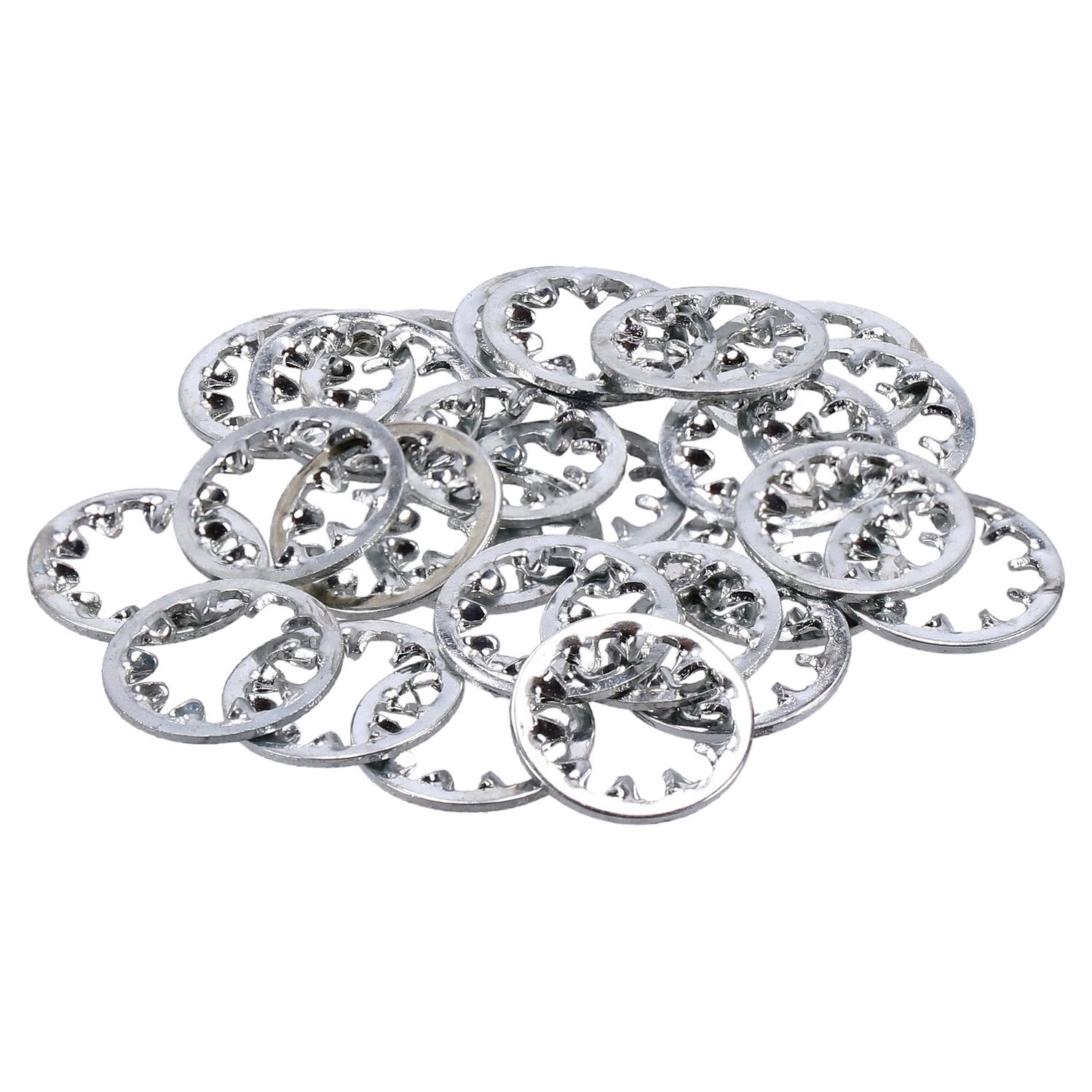 Zinc int. lockwasher, #10 - 25 pack, Silver
