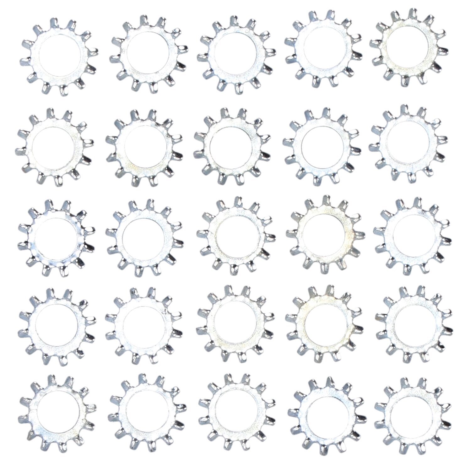 Zinc ext. lockwasher, #10 - 25 pack, Silver, Raw