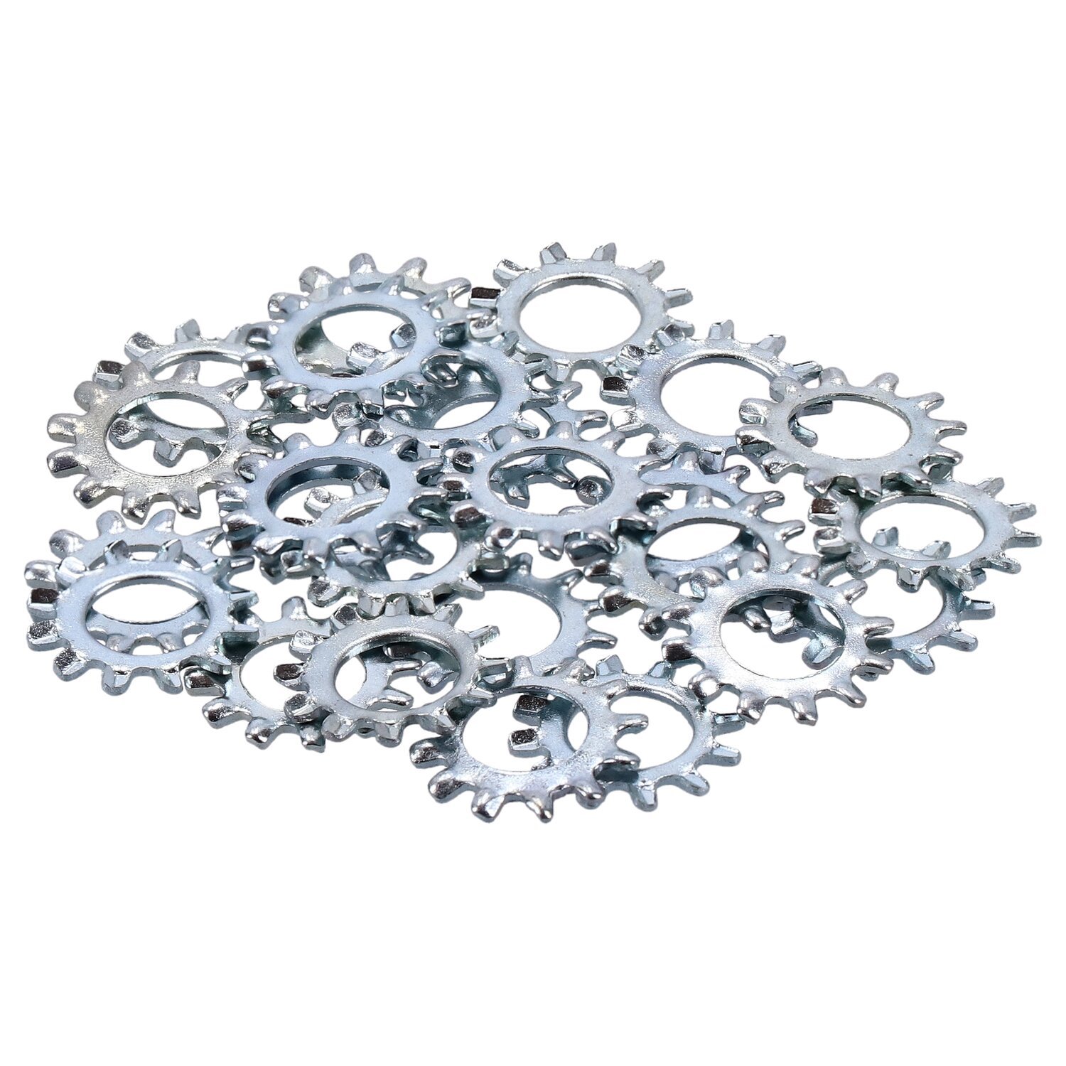 Zinc ext. lockwasher, #10 - 25 pack, Silver, Raw
