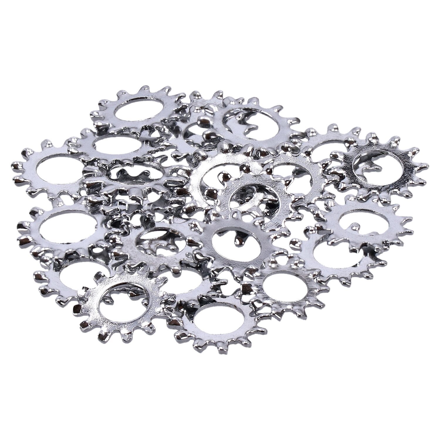 Chrome external lockwasher, 7/16 inch - 25 pack