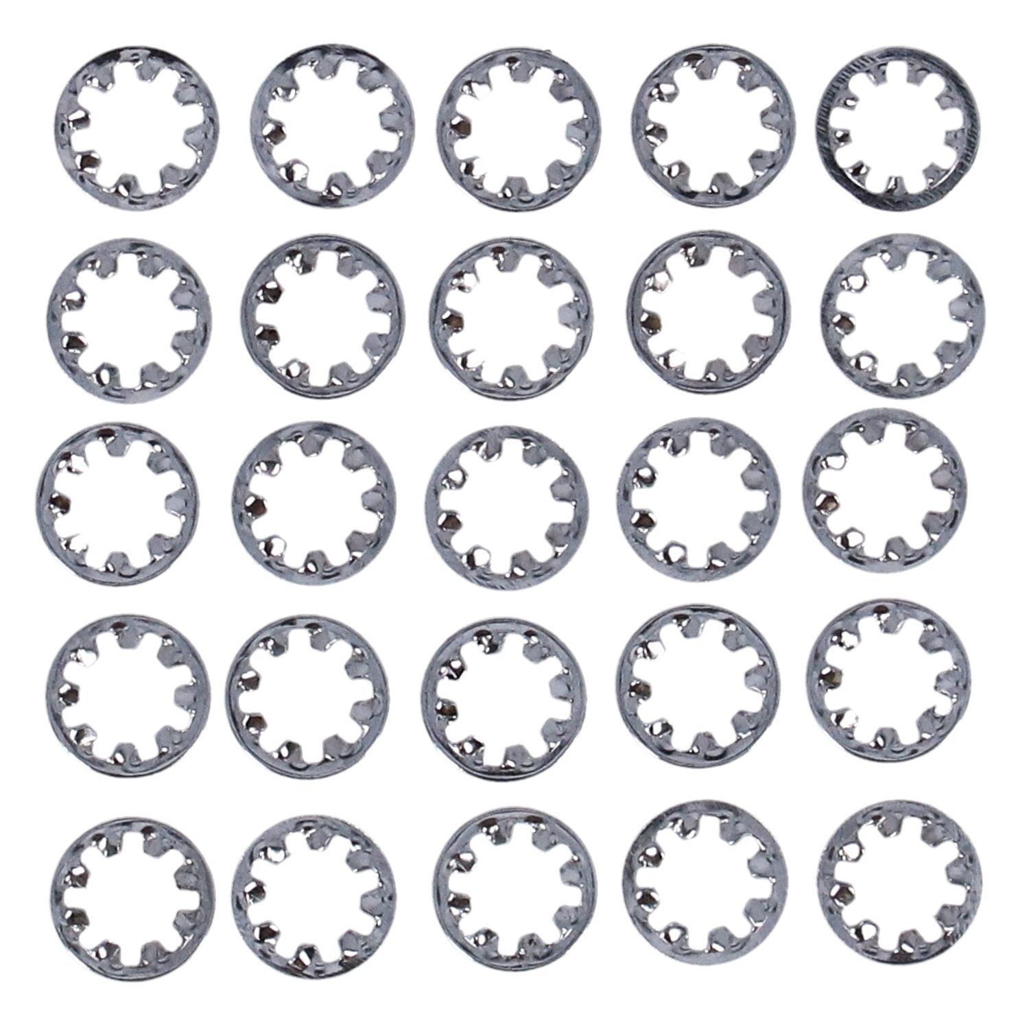 Chrome internal lock washer, #10 - 25 pack