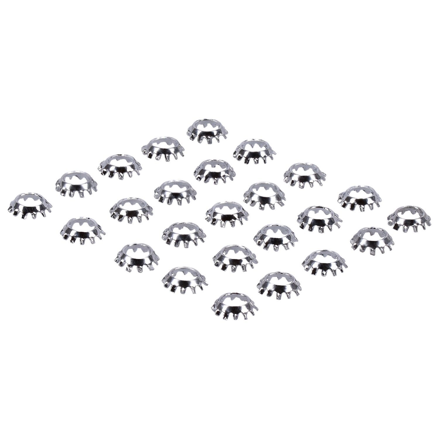 Ext. countersunk lockwasher, #6 - 25 pack, Chrome