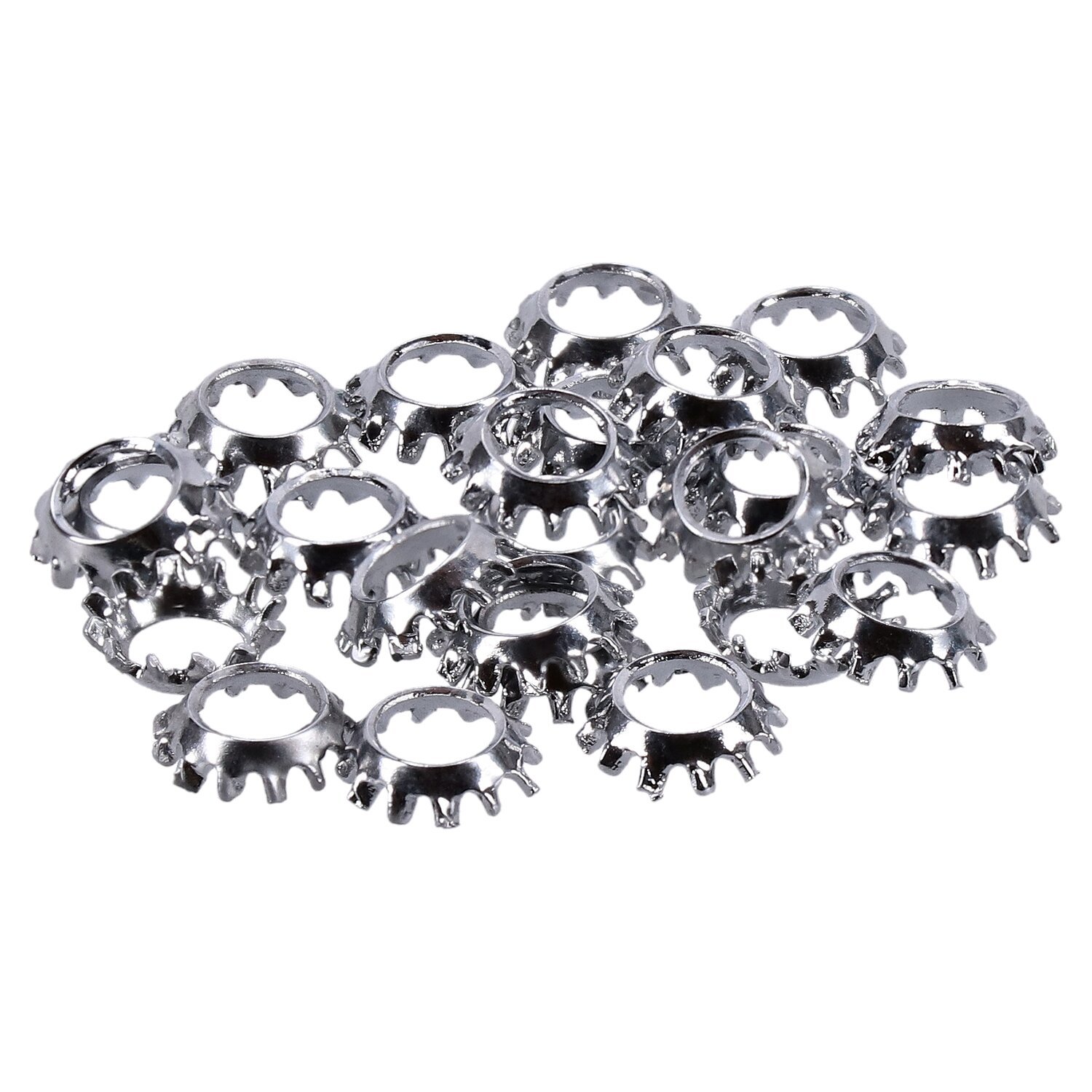 Ext. countersunk lockwasher, #6 - 25 pack, Chrome