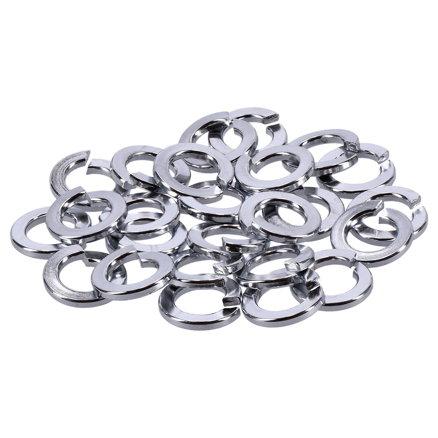 Chrome lock washers M6 - 25 pack, Silver