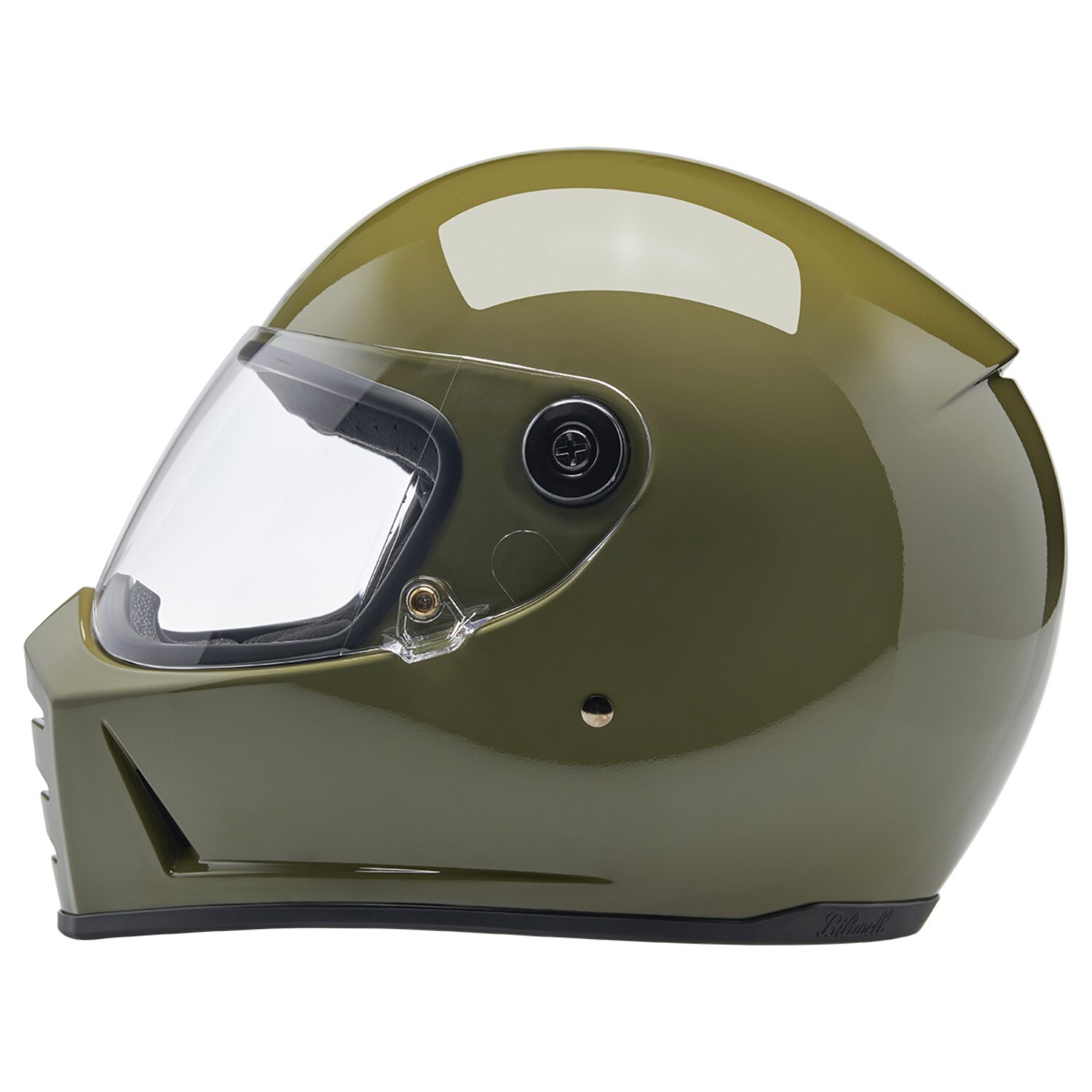 XS — Biltwell Lane Splitter helmet olive green, Gloss, XS
