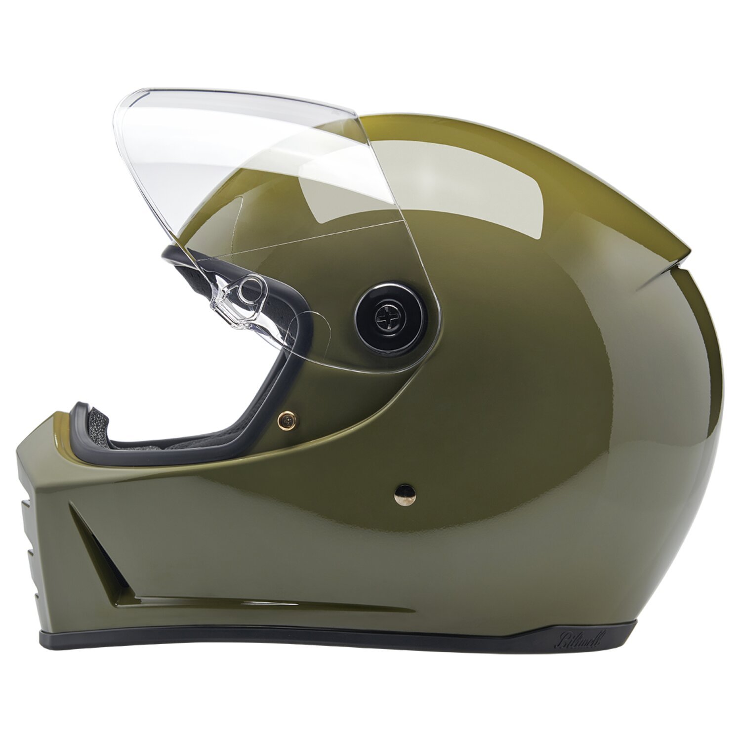 2XL — Biltwell Lane Splitter helmet olive green, Gloss, 2XL