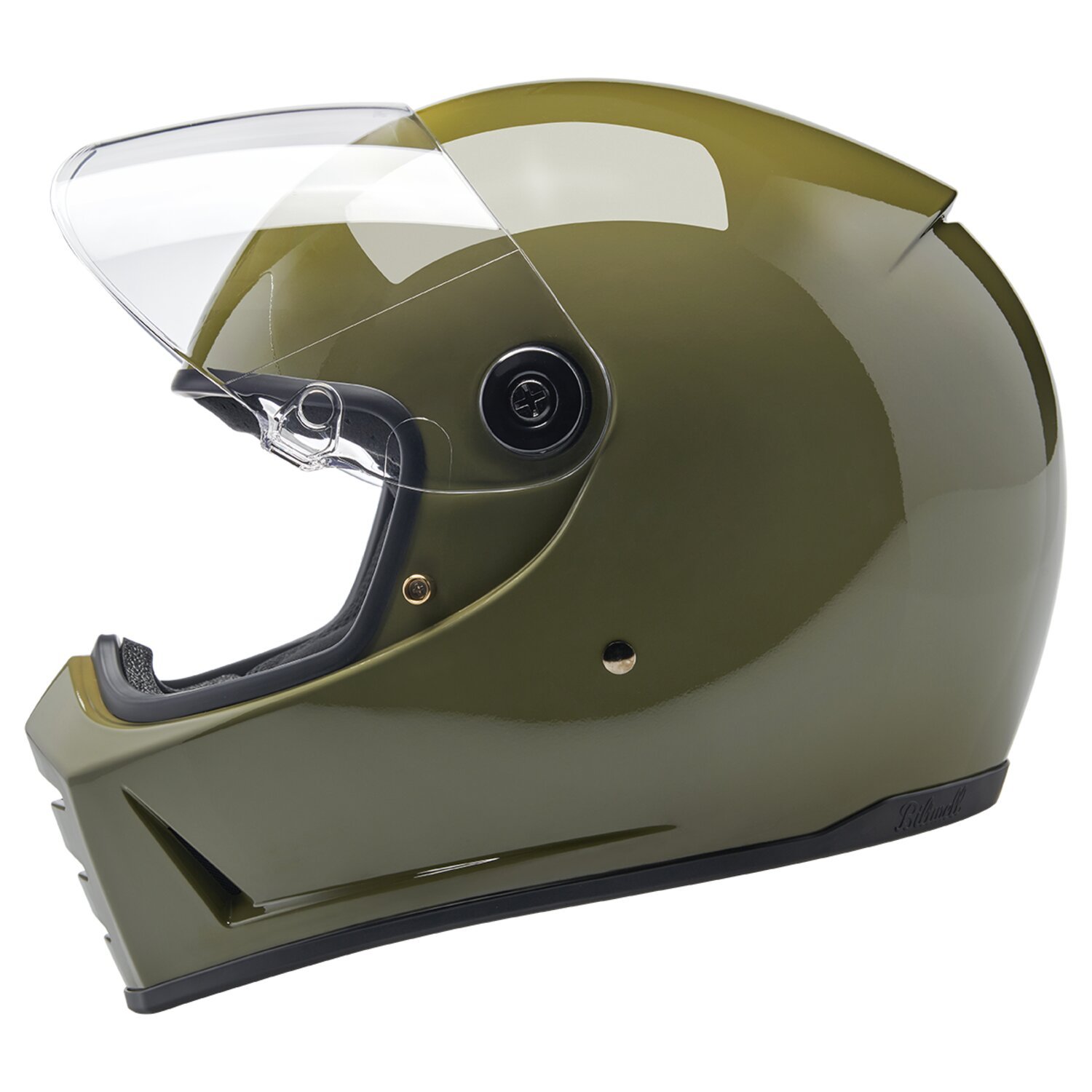 2XL — Biltwell Lane Splitter helmet olive green, Gloss, 2XL