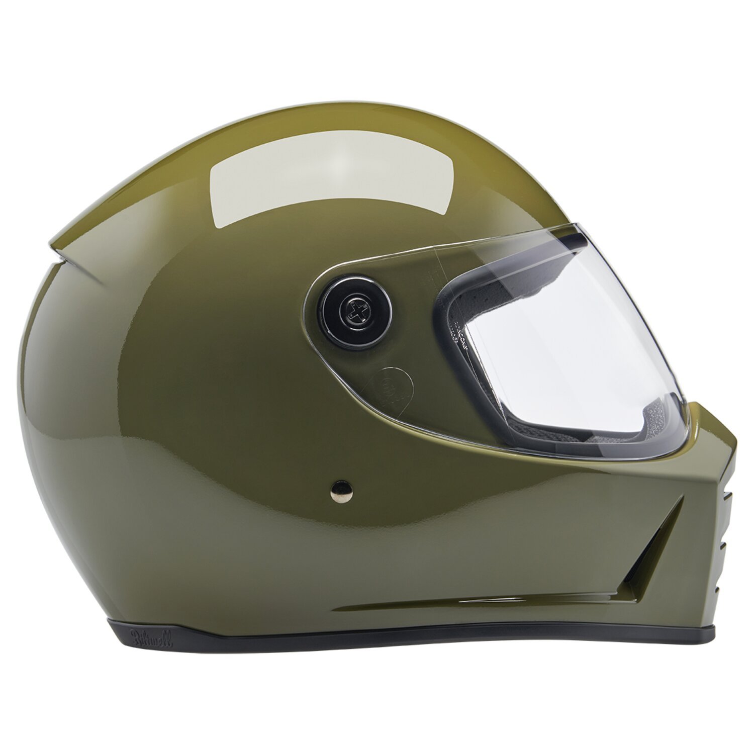 2XL — Biltwell Lane Splitter helmet olive green, Gloss, 2XL
