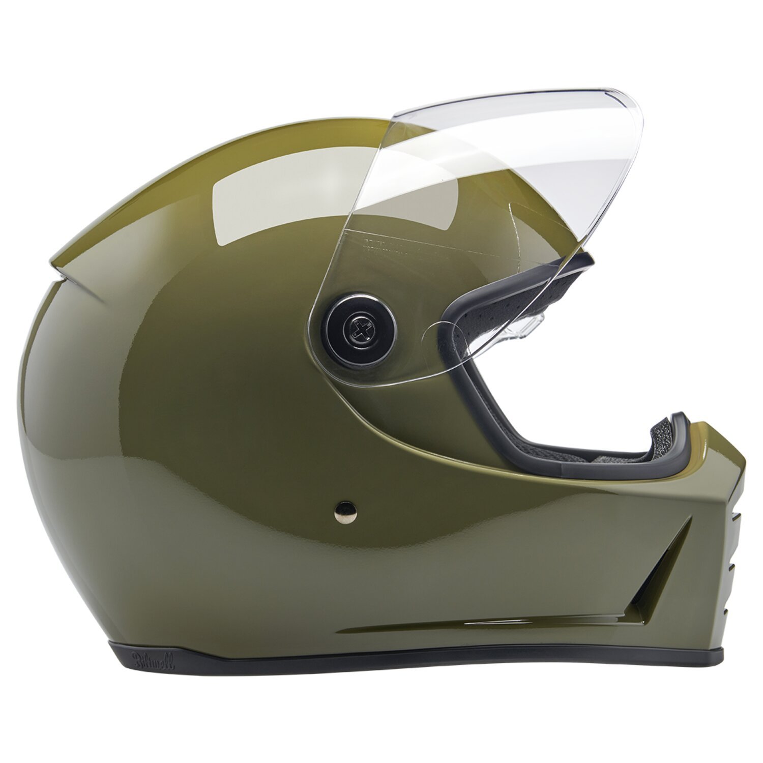 XS — Biltwell Lane Splitter helmet olive green, Gloss, XS