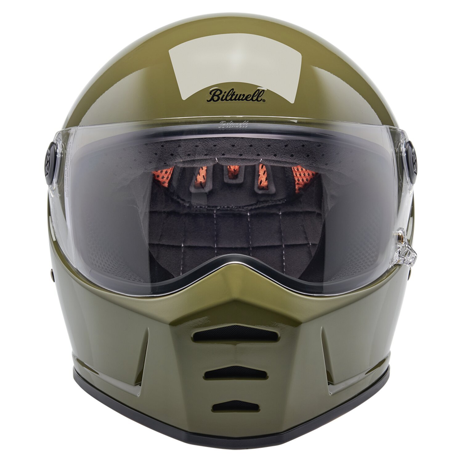 XL — Biltwell Lane Splitter helmet olive green, Gloss, XL