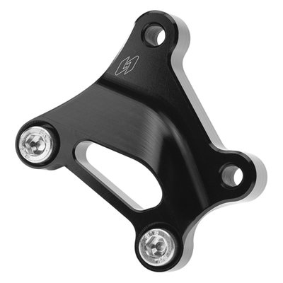 Black anodized aluminum.
The Kraus 320mm Axial Caliper Mounts reposition your brake calipers to a larger radius and allow the use of the high performance Galfer 320mm Wave rotors.
- Complete with installation hardware.
Note: For the given models that are not compatible with stock brake lines, longer 21" brake lines must be purchased separately.