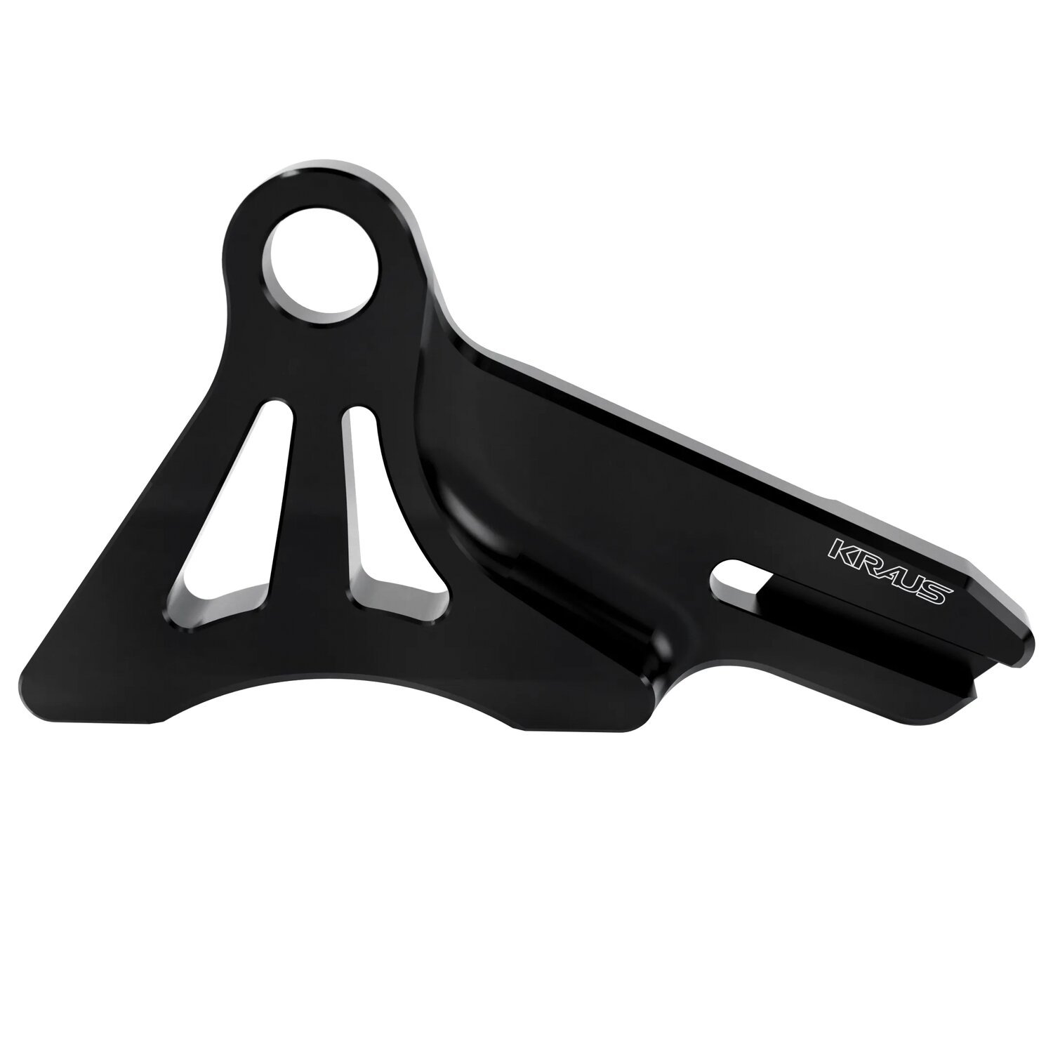Kraus, Softail rear 108mm radial caliper mount bracket, Black, Matte