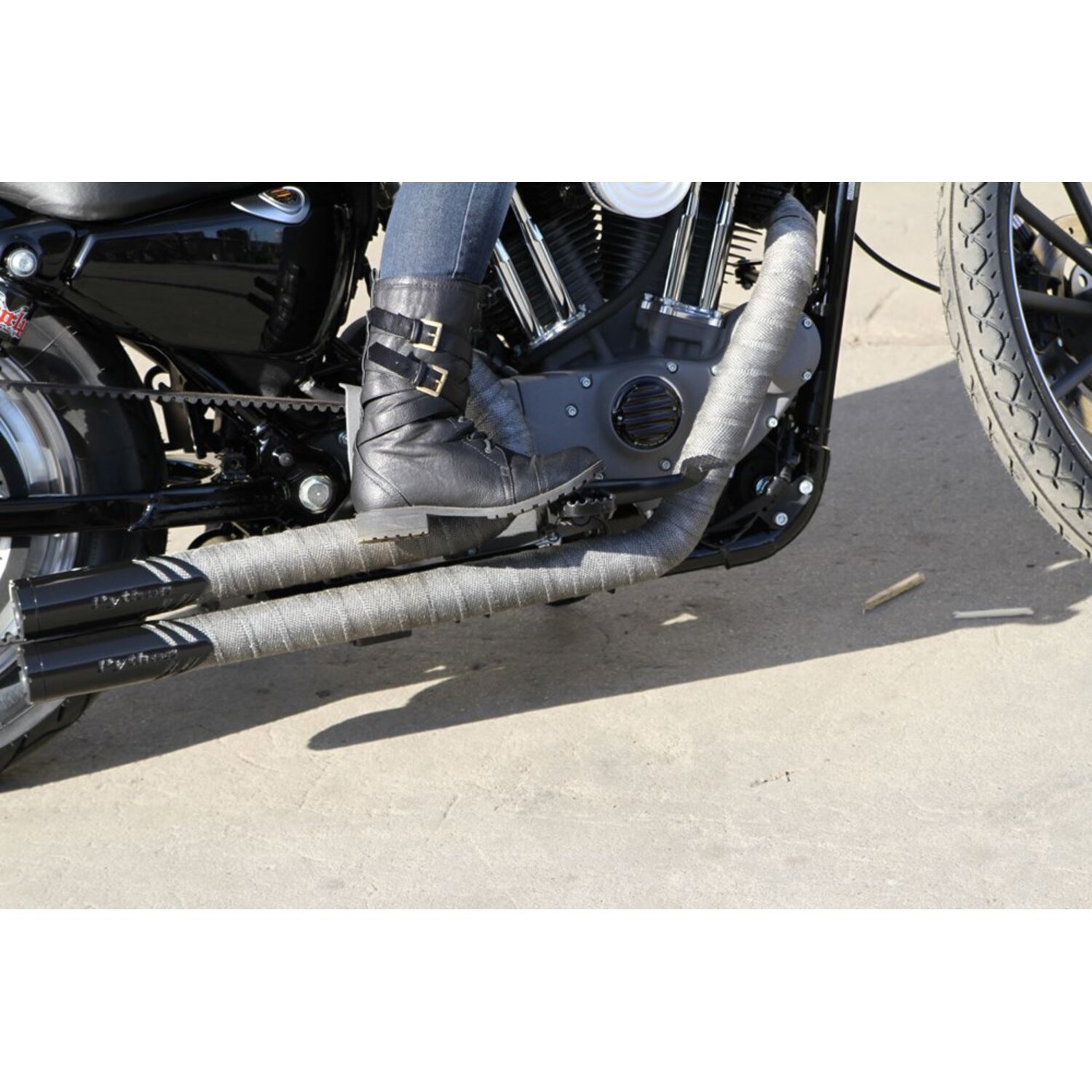 Burly, MX foot pegs, Black, Satin
