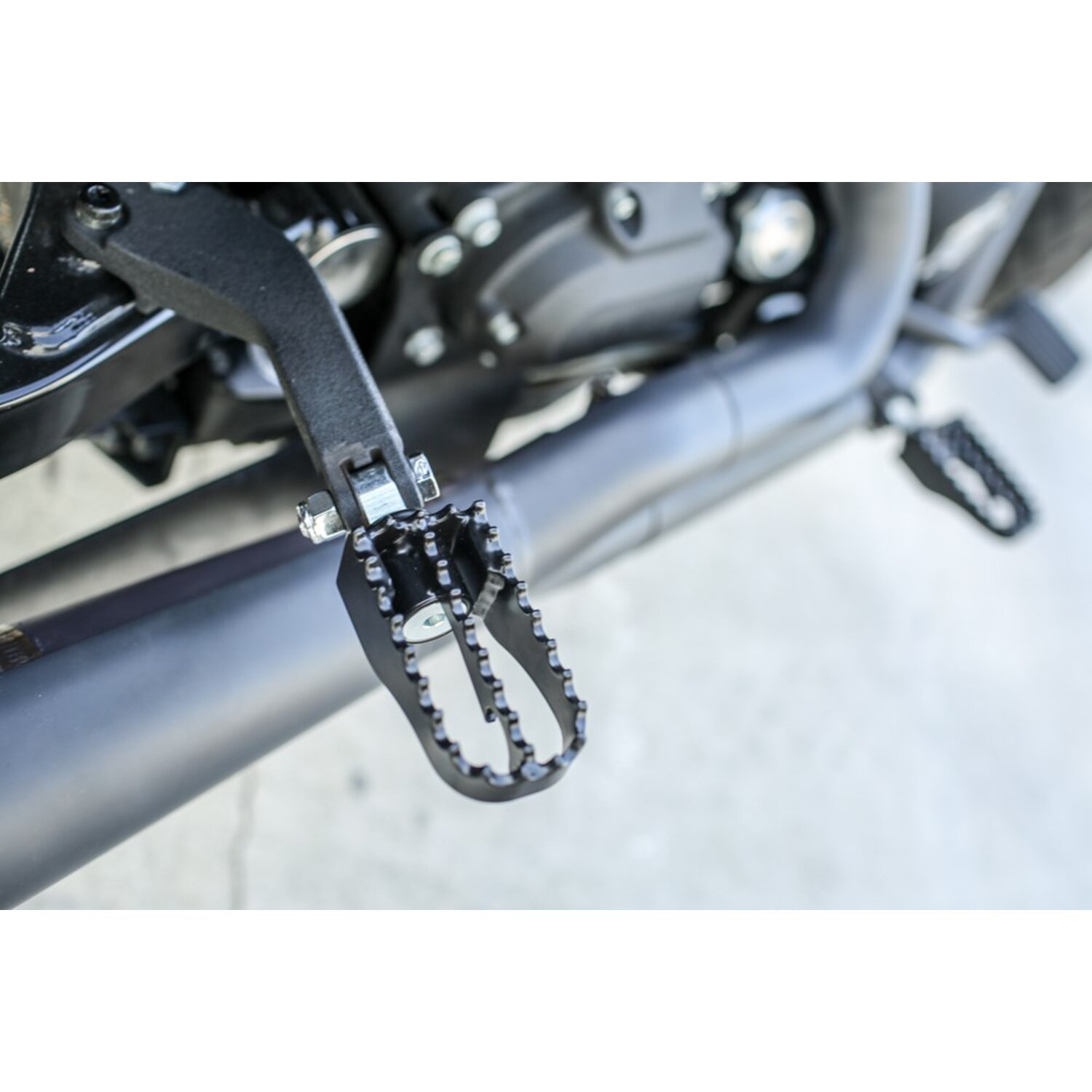 Burly, Mini MX style foot pegs, Black, Satin