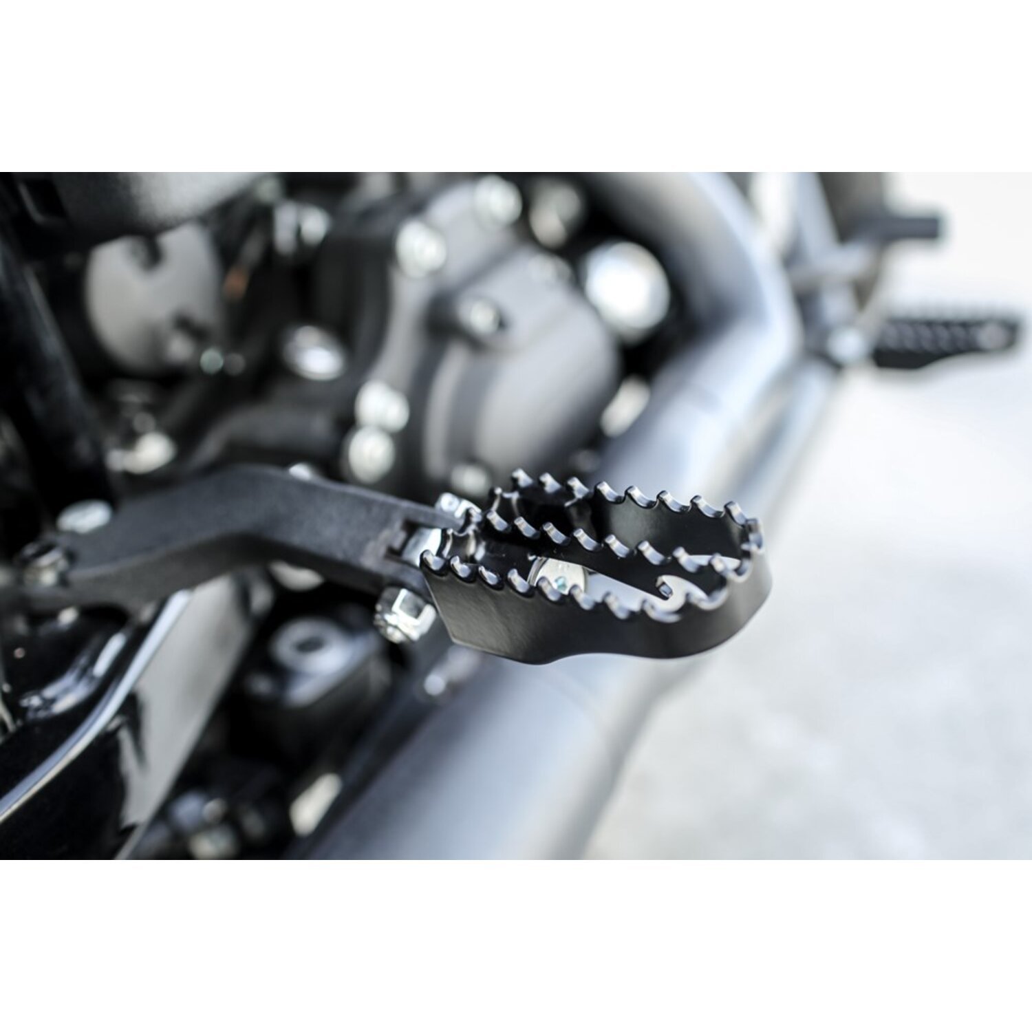 Burly, Mini MX style foot pegs, Black, Satin
