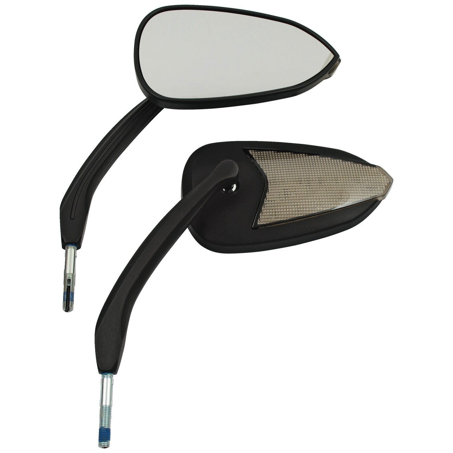Fury, LED turn signal mirror set, with running, light Black, Black