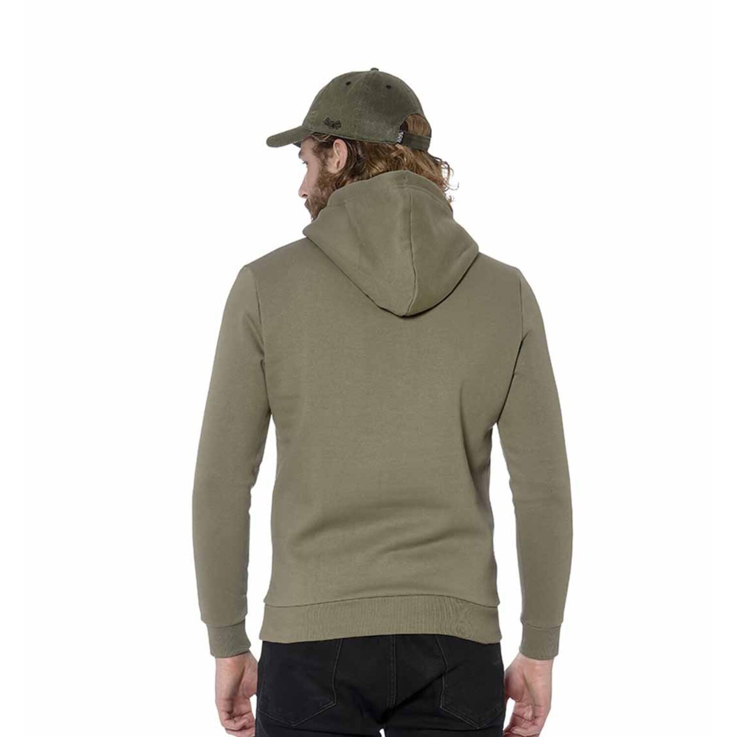 Von Dutch Logo hoodie army, Green, 2XL