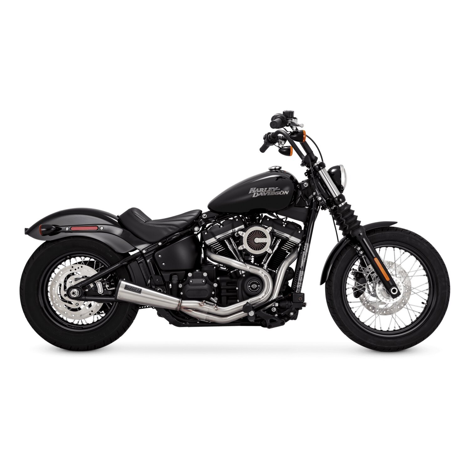 Vance & Hines, 2-1 upsweep PCX exhaust, Silver, Brushed